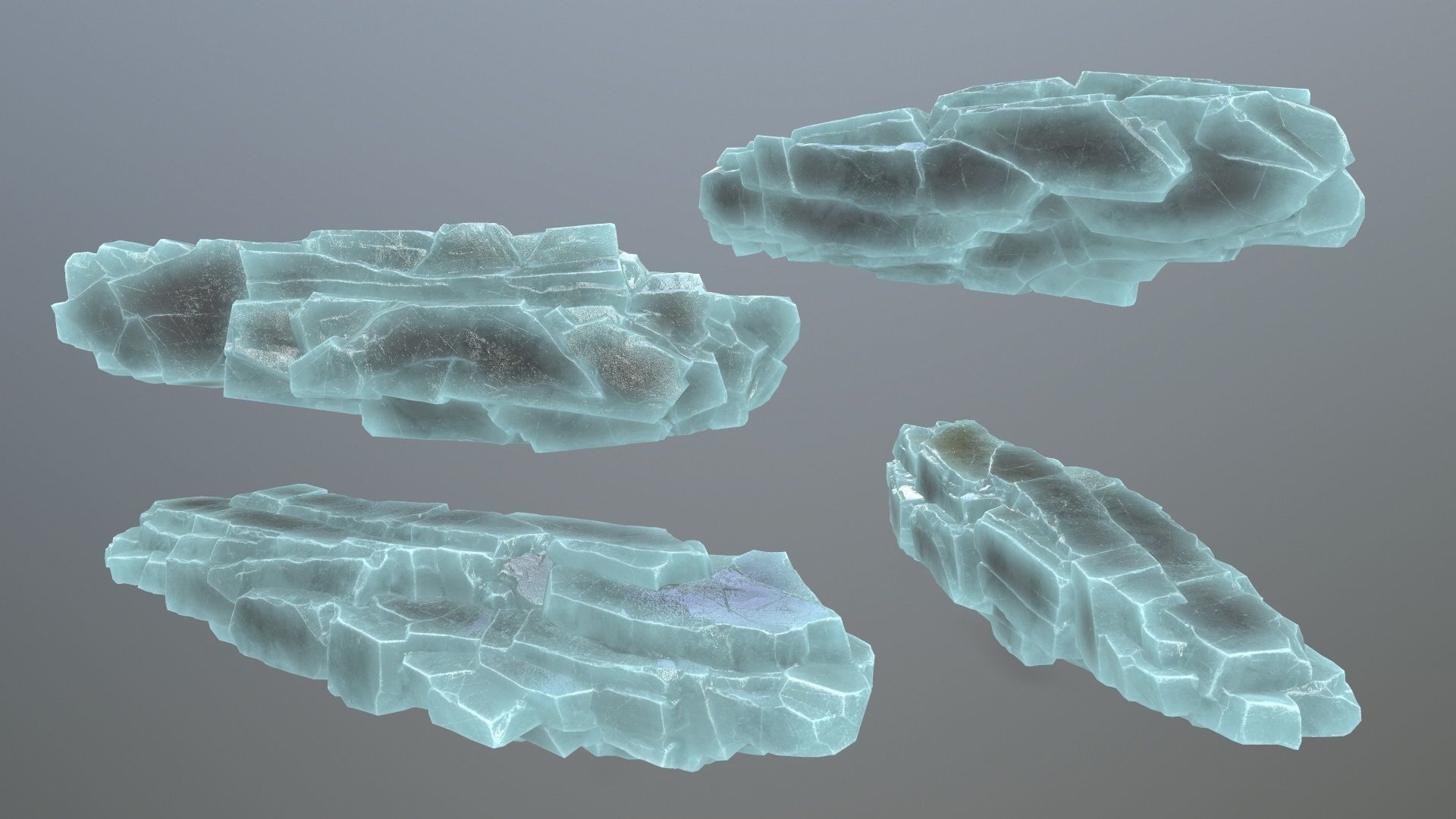 ice rocks Low-poly 3D model_10