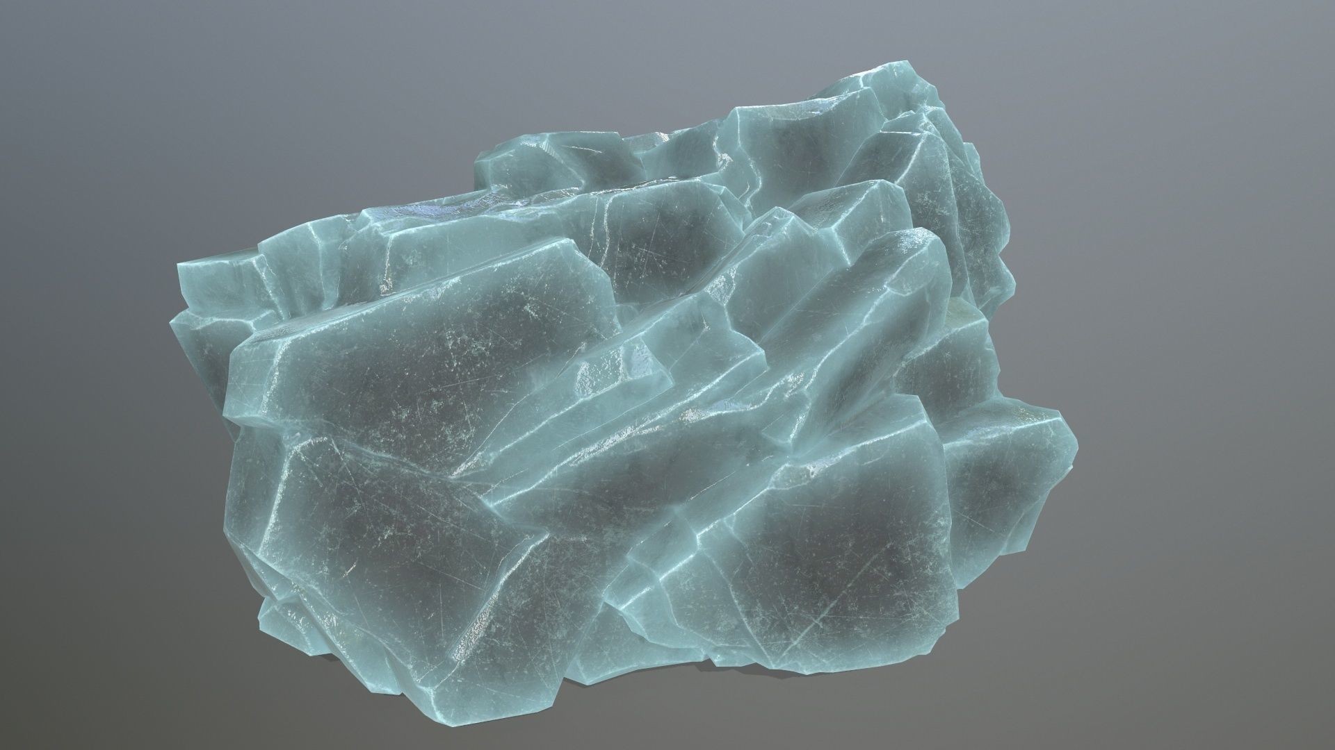 ice rocks Low-poly 3D model_4