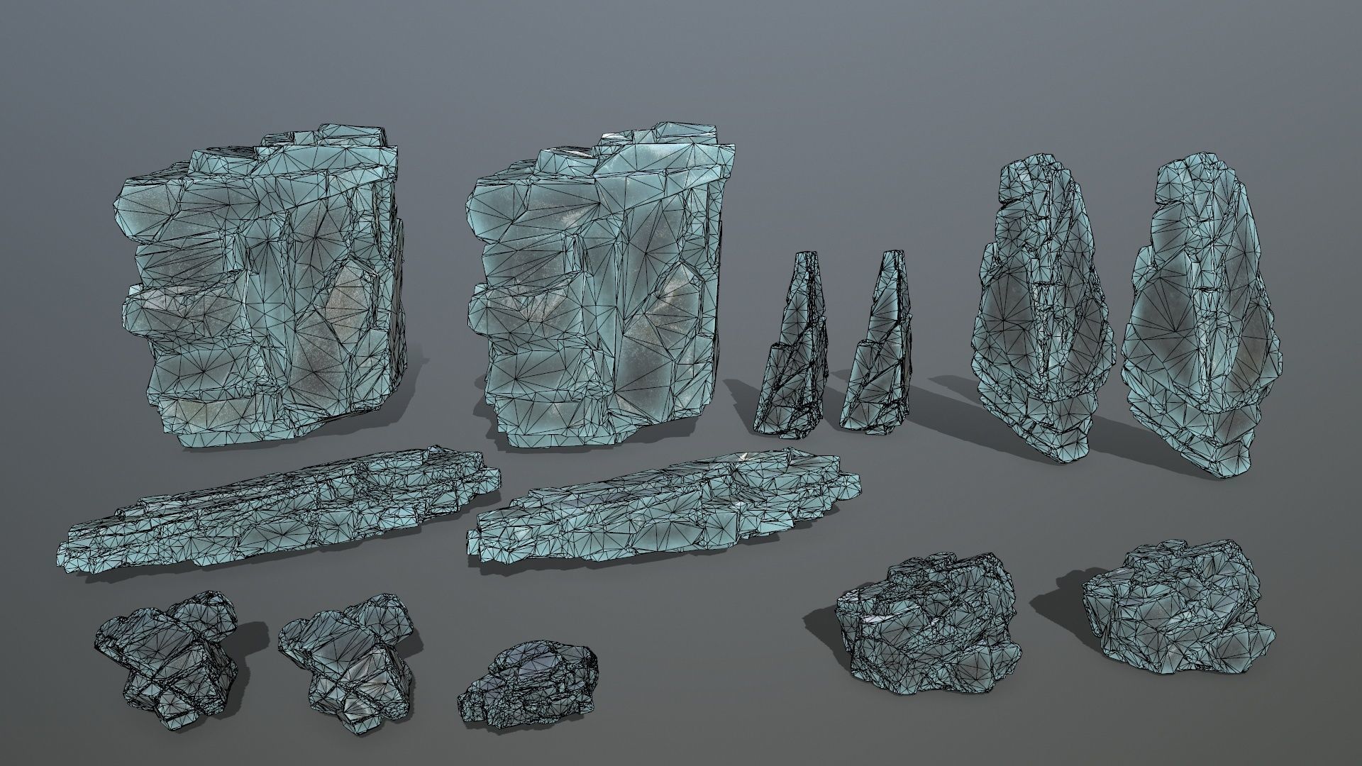 ice rocks Low-poly 3D model_18