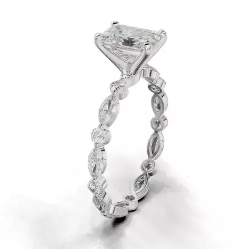 Women ring with round stones and marquis  19