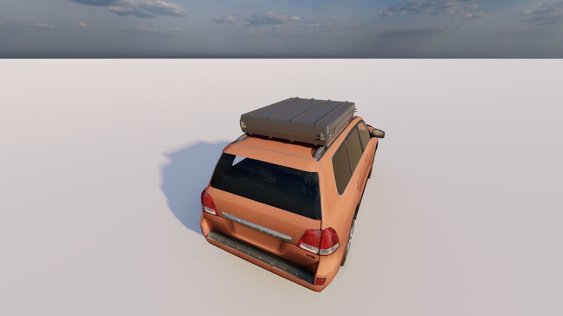 Vehicle Top Tent Model Low-poly 3D model_8