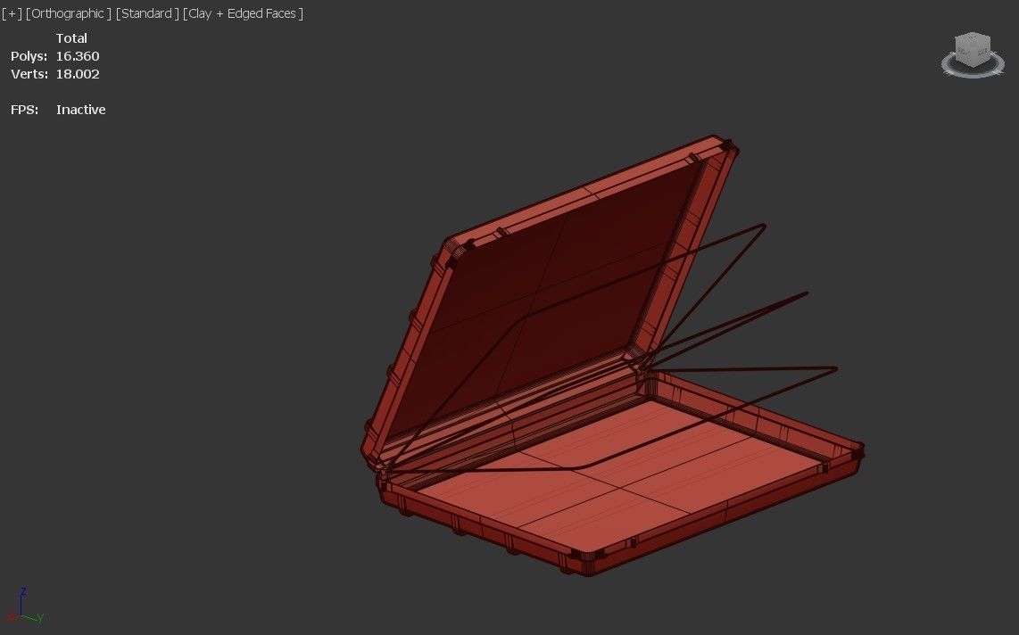 Vehicle Top Tent Model Low-poly 3D model_12