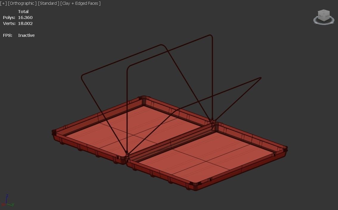 Vehicle Top Tent Model Low-poly 3D model_11