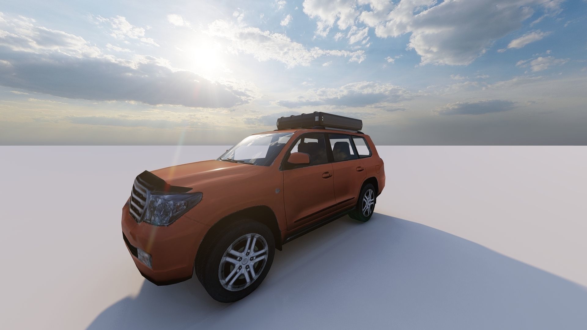 Vehicle Top Tent Model Low-poly 3D model_5