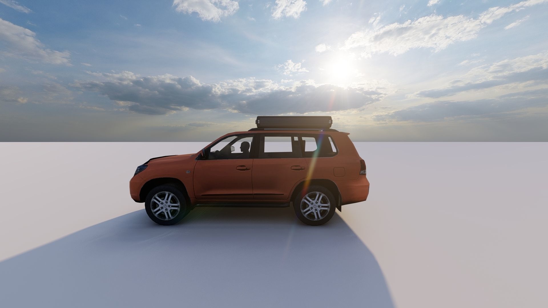 Vehicle Top Tent Model Low-poly 3D model_6