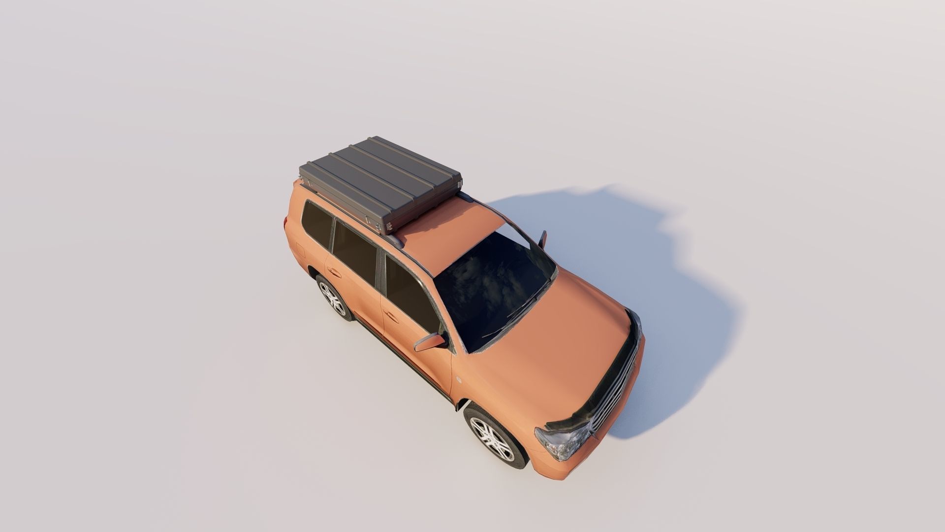 Vehicle Top Tent Model Low-poly 3D model_9