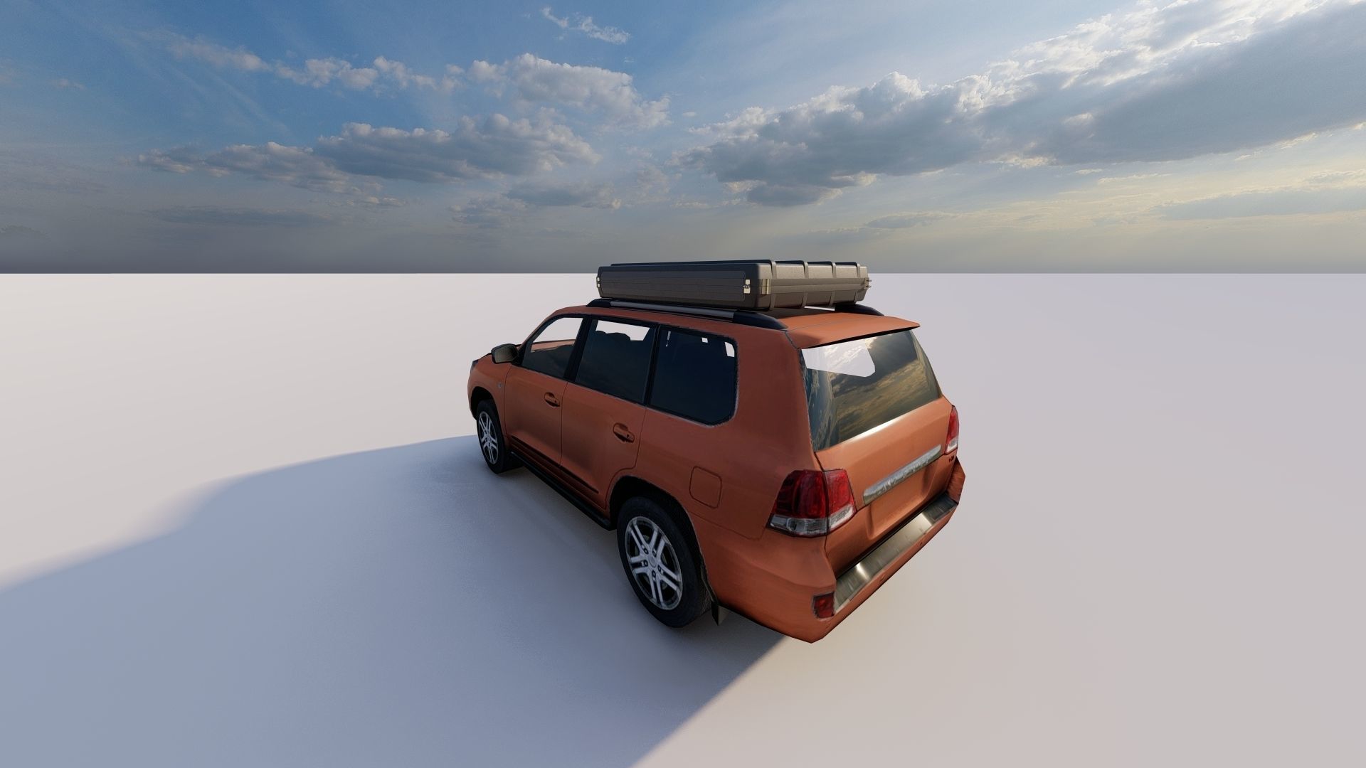 Vehicle Top Tent Model Low-poly 3D model_7