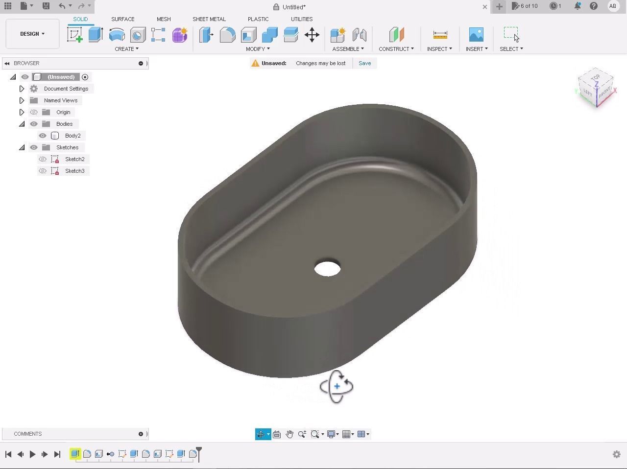 basin oval 3D model_3