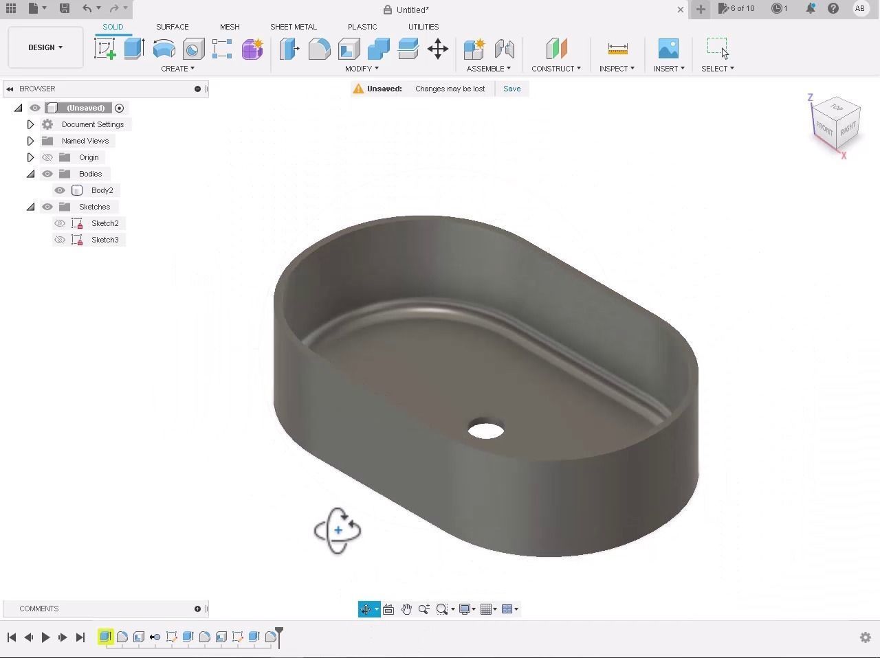 basin oval 3D model_2