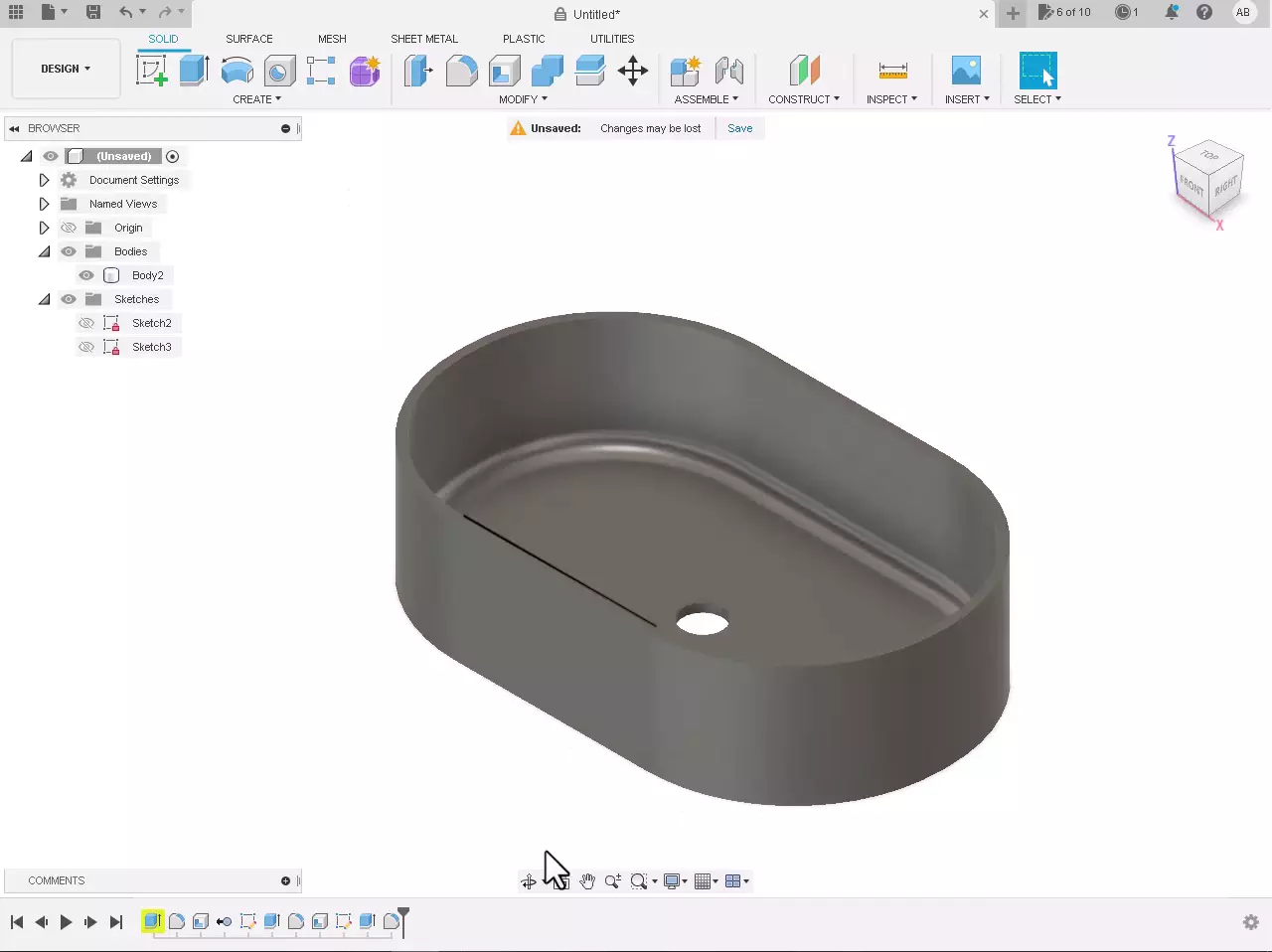 basin oval 3D model_0