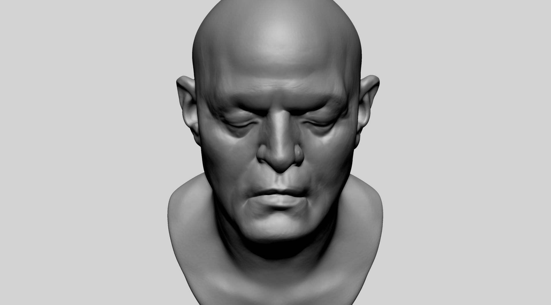 Base Male Head D 3D model_8