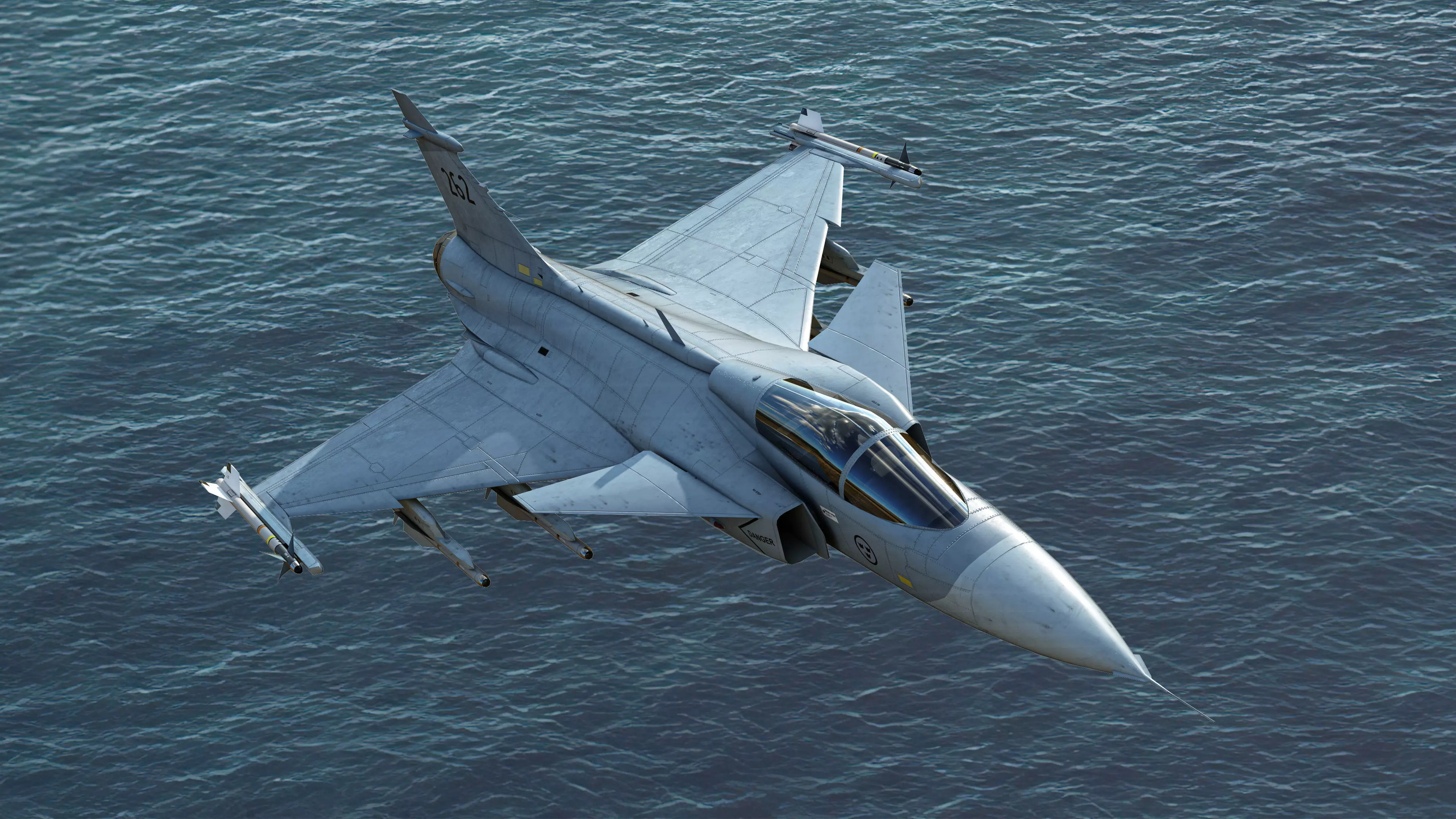 Saab JAS 39 Gripen Low-poly 3D model_0