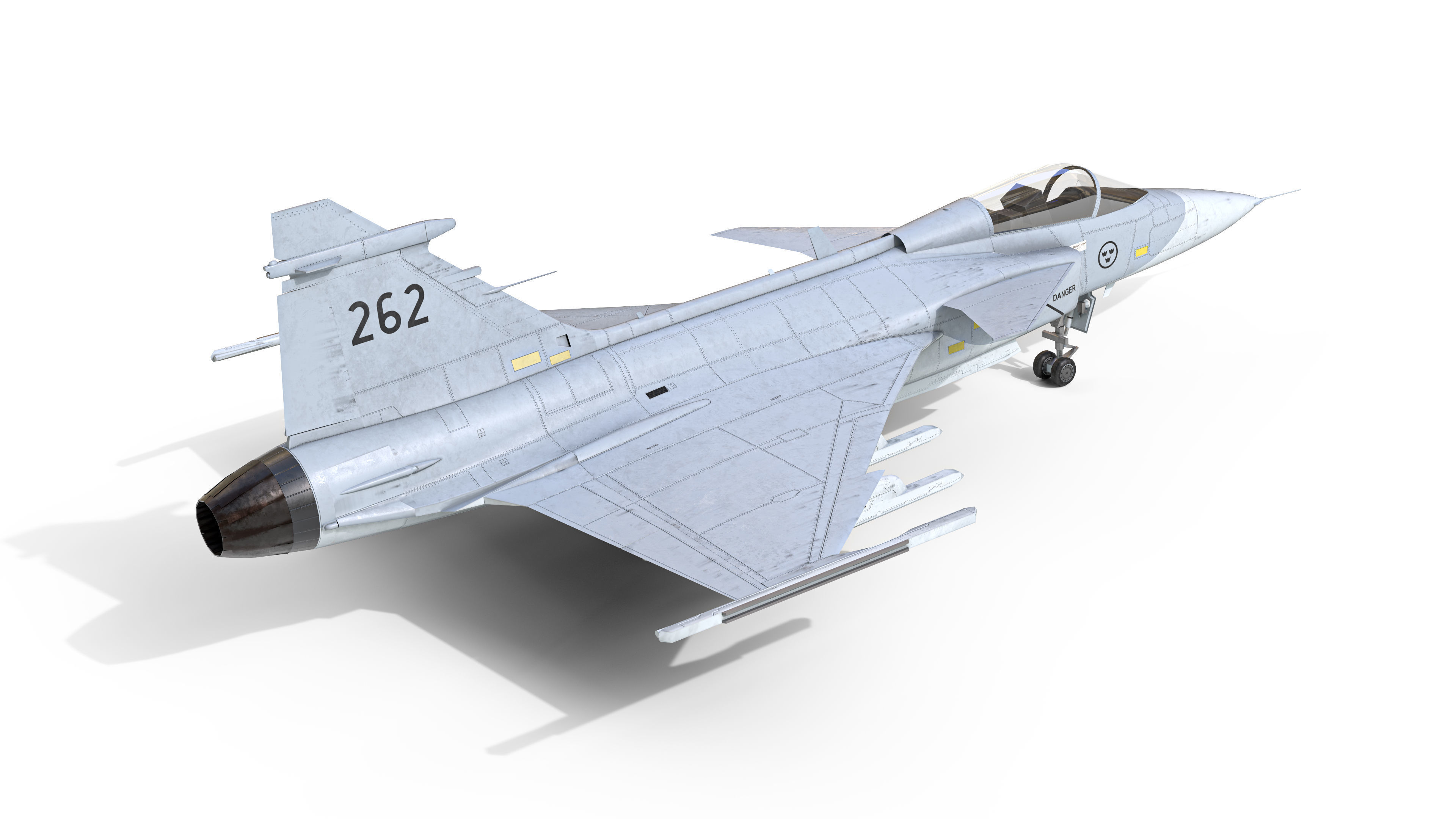 Saab JAS 39 Gripen Low-poly 3D model_13