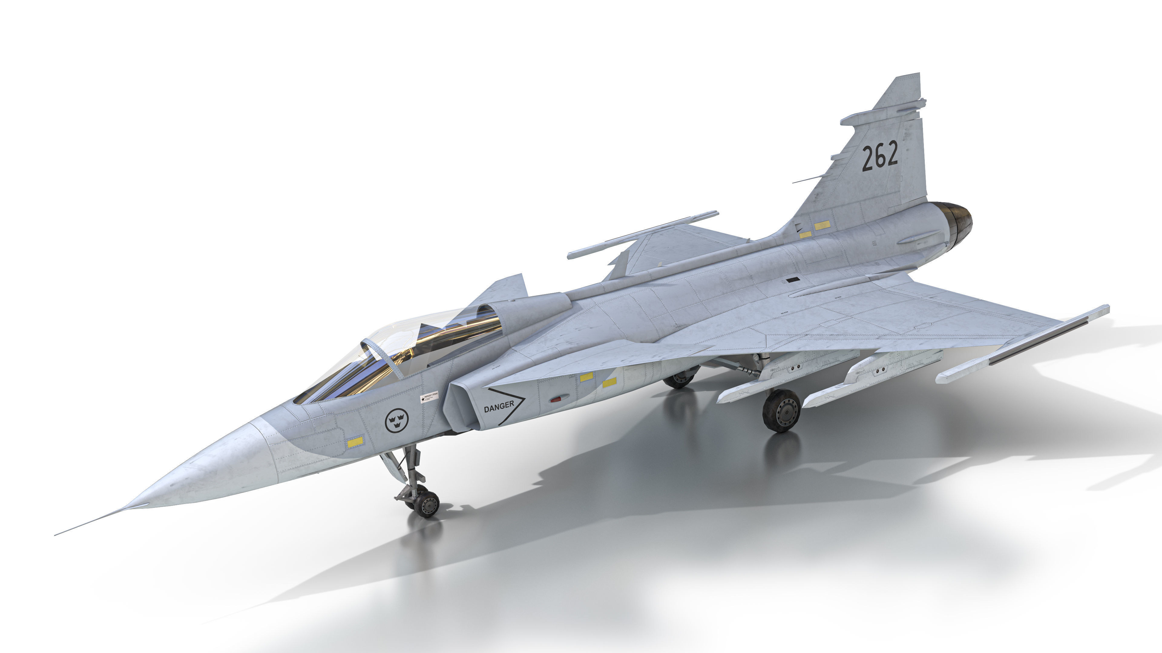 Saab JAS 39 Gripen Low-poly 3D model_1