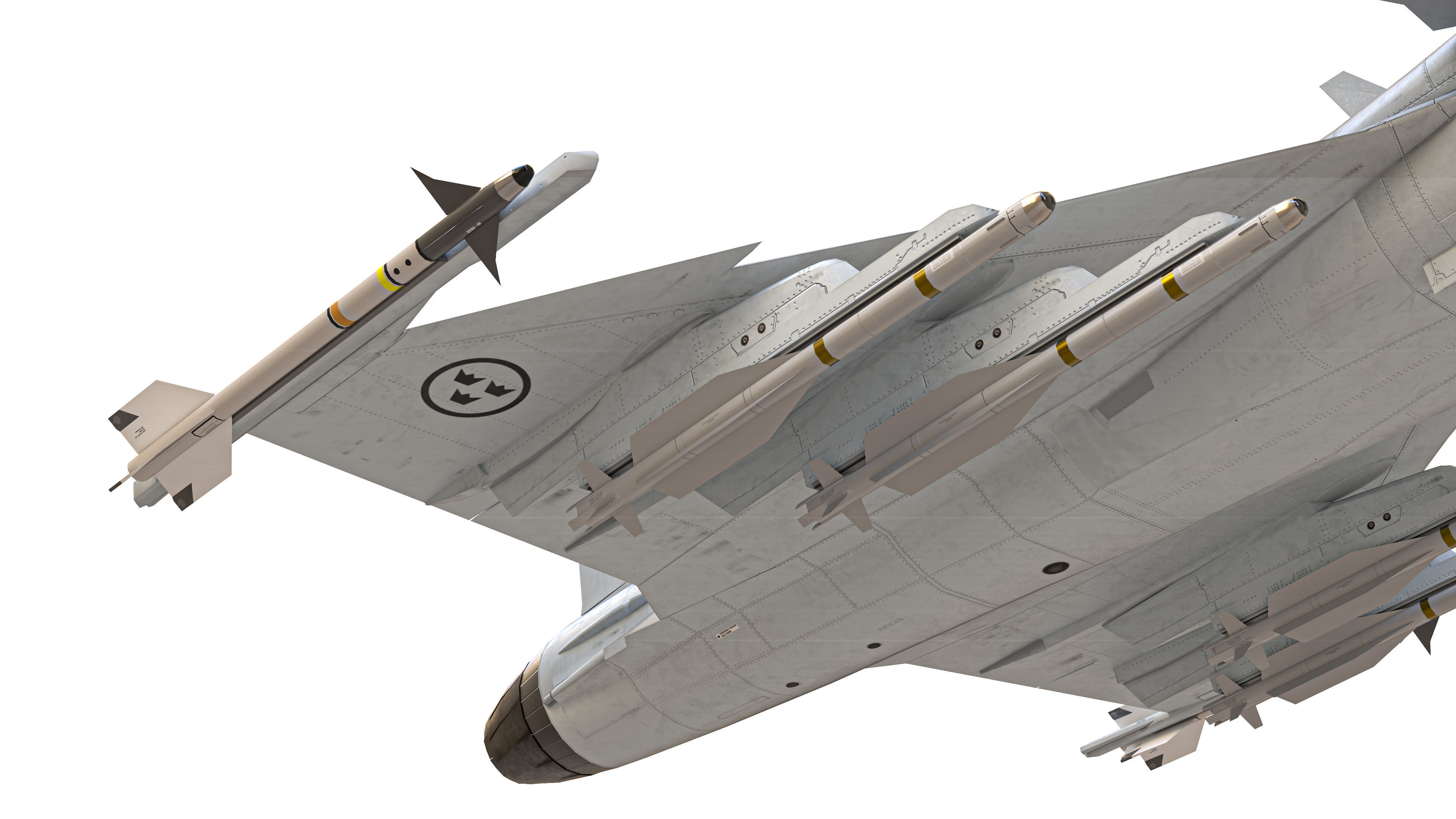 Saab JAS 39 Gripen Low-poly 3D model_3