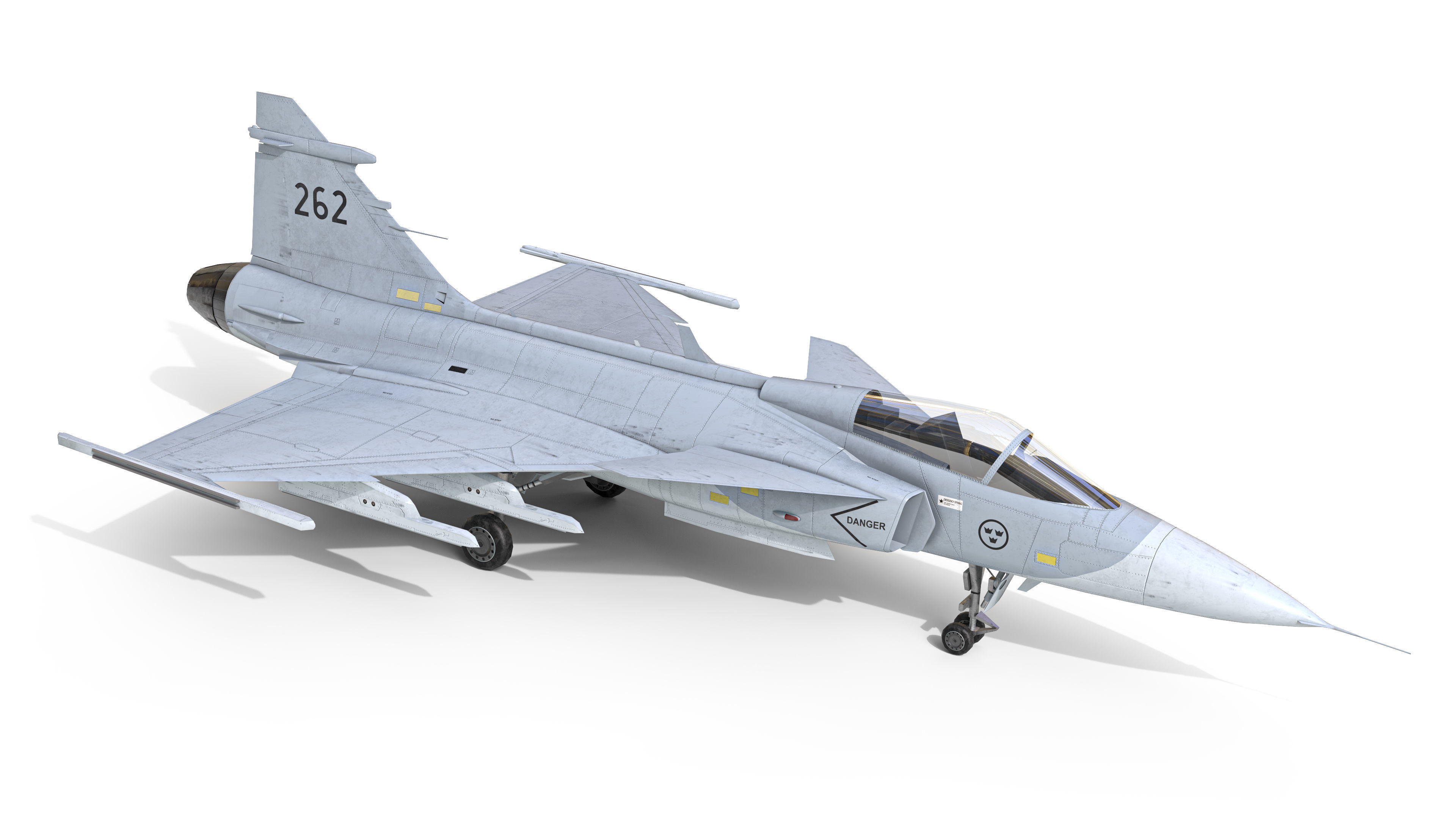 Saab JAS 39 Gripen Low-poly 3D model_12