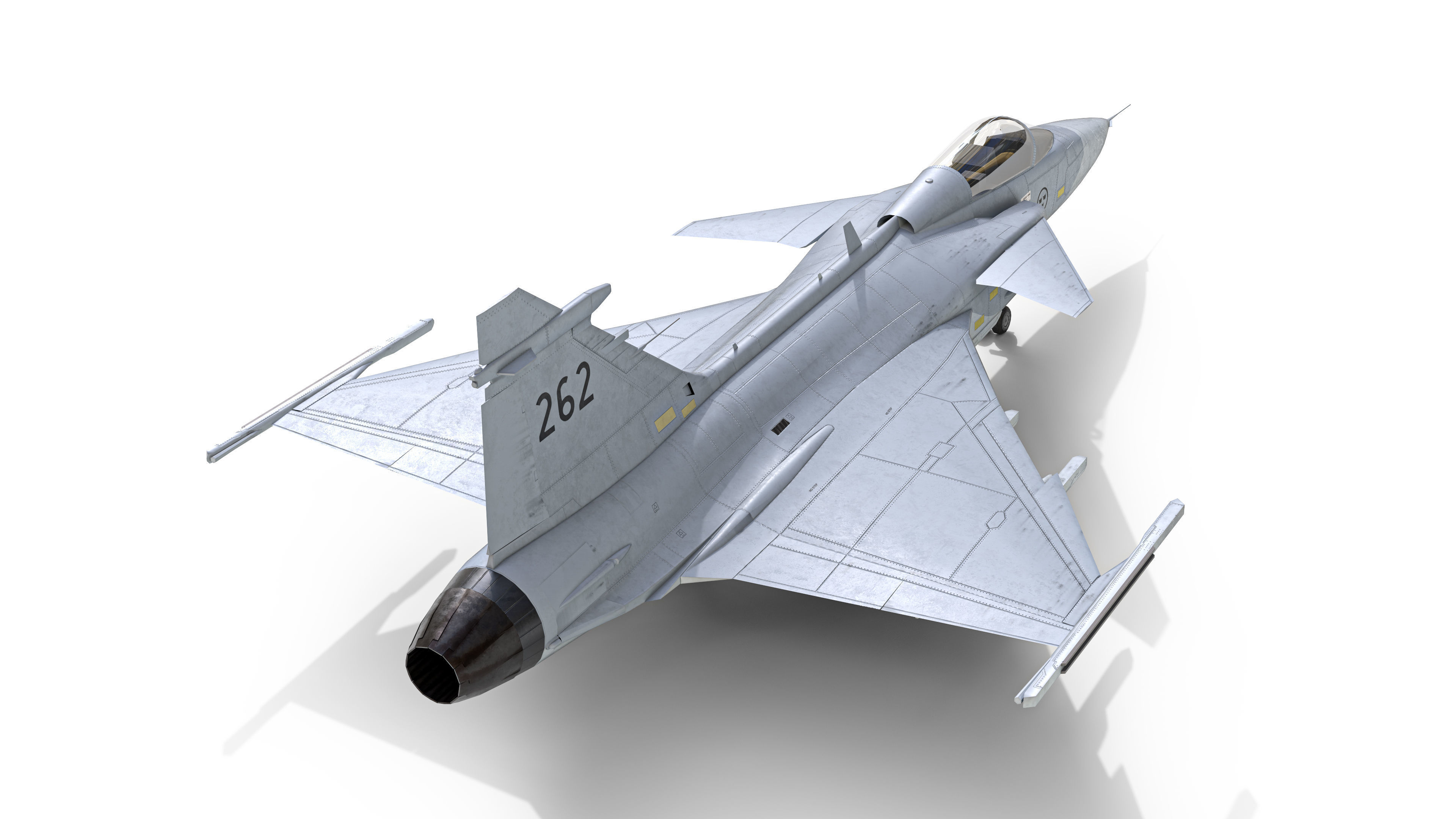 Saab JAS 39 Gripen Low-poly 3D model_14