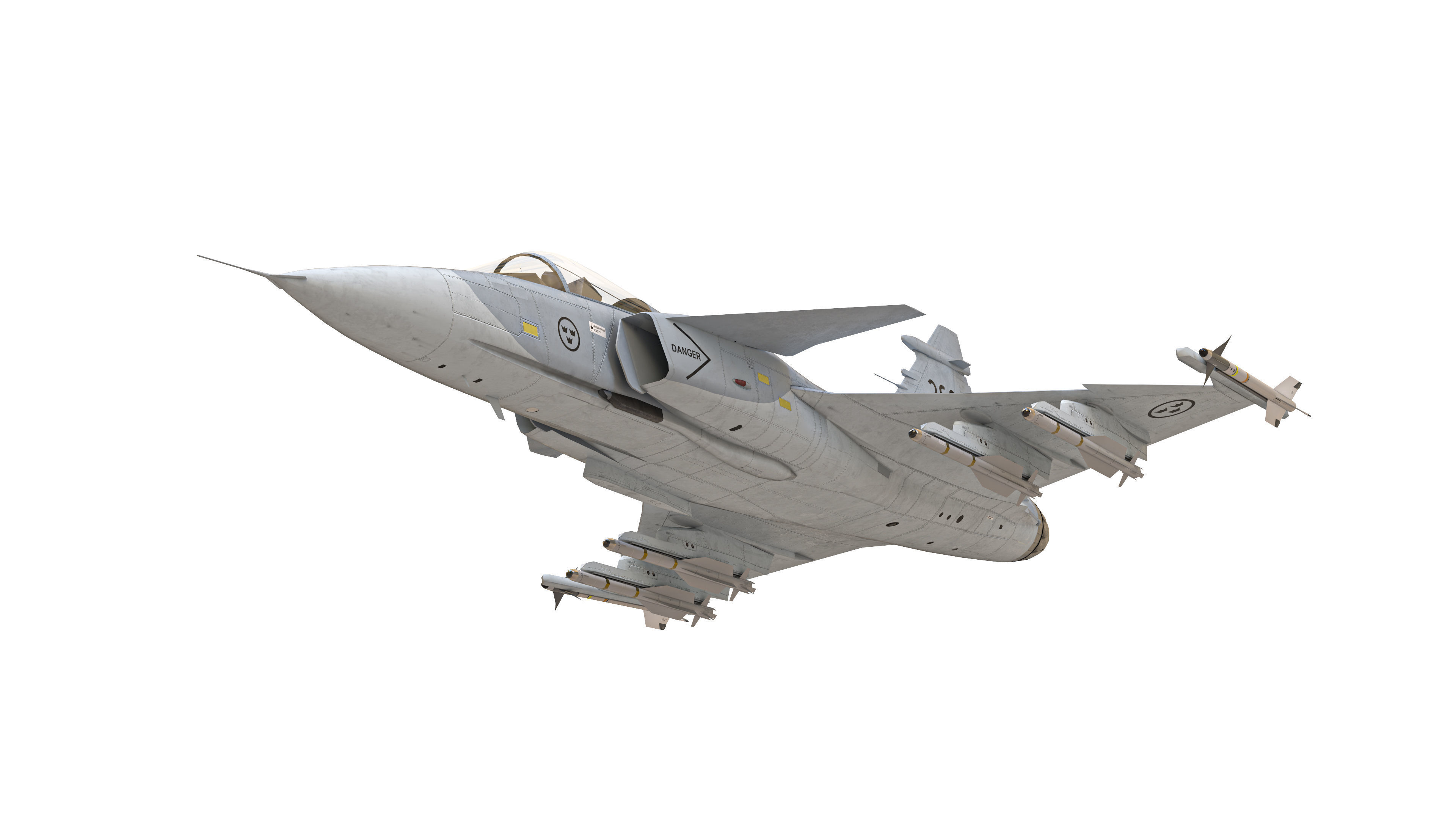 Saab JAS 39 Gripen Low-poly 3D model_5