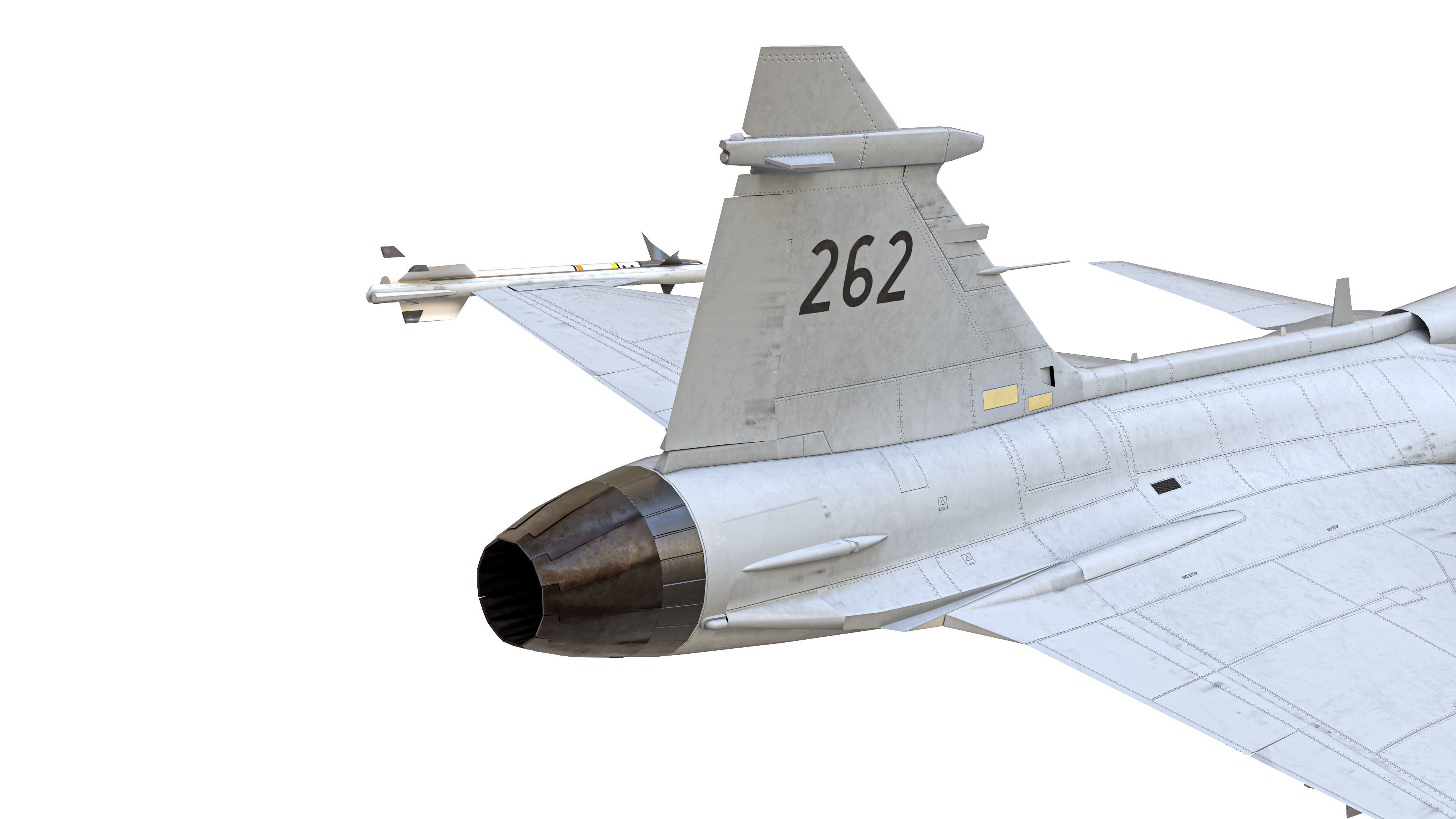 Saab JAS 39 Gripen Low-poly 3D model_2
