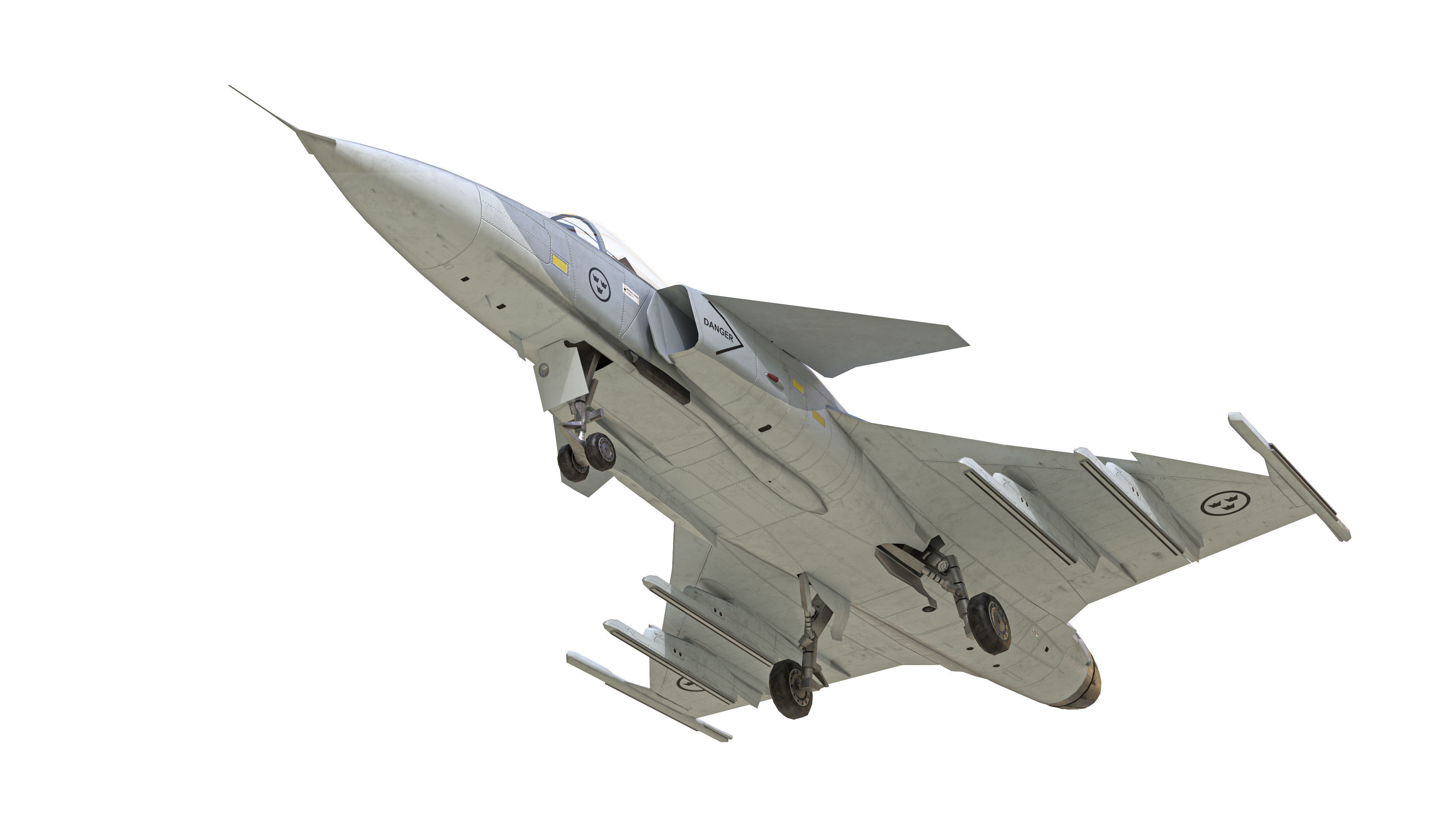 Saab JAS 39 Gripen Low-poly 3D model_16
