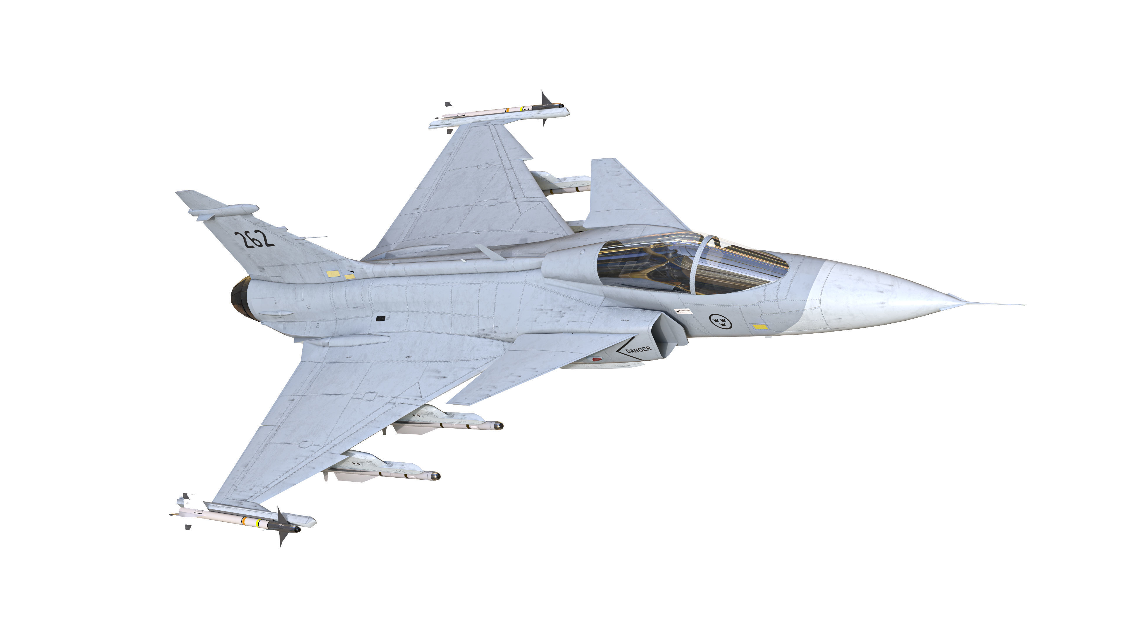 Saab JAS 39 Gripen Low-poly 3D model_8
