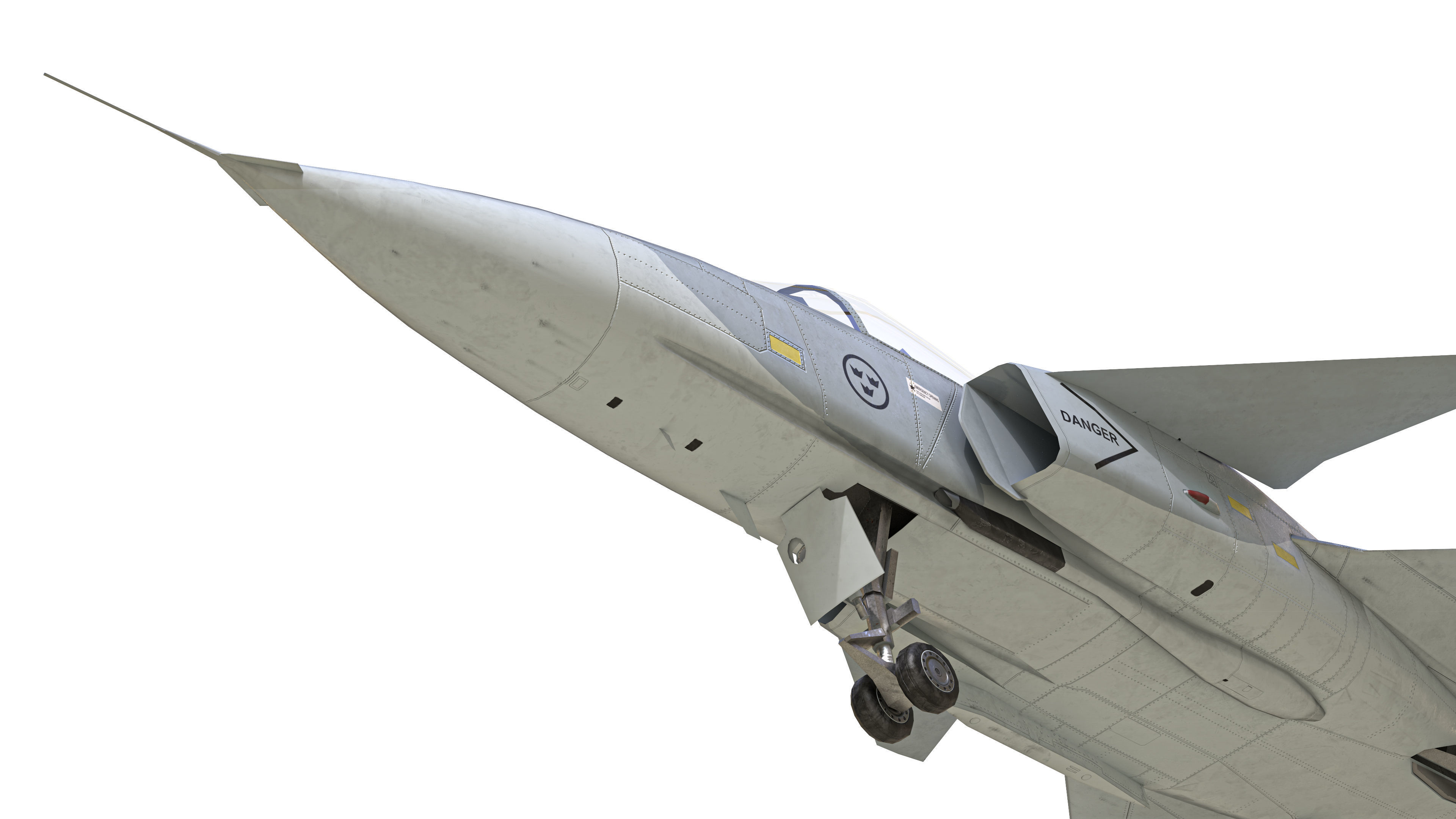 Saab JAS 39 Gripen Low-poly 3D model_18