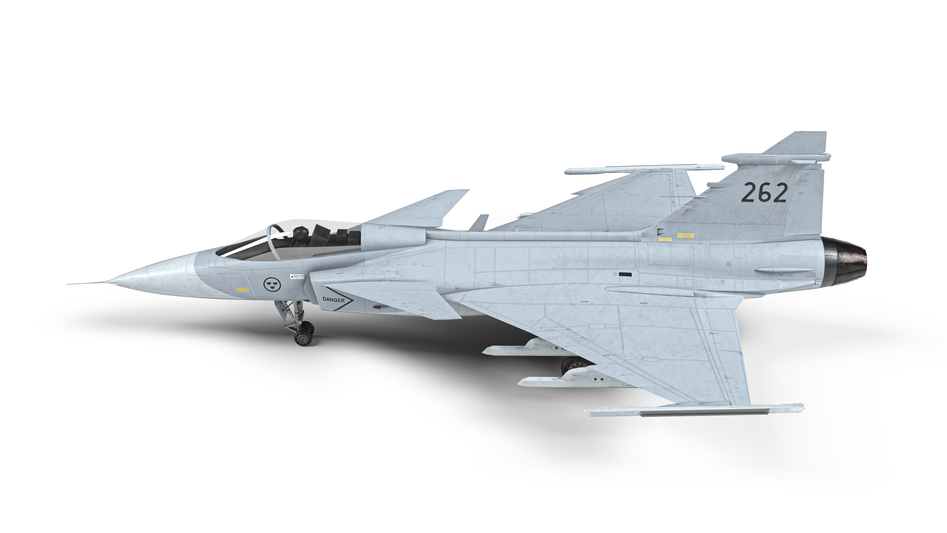 Saab JAS 39 Gripen Low-poly 3D model_11