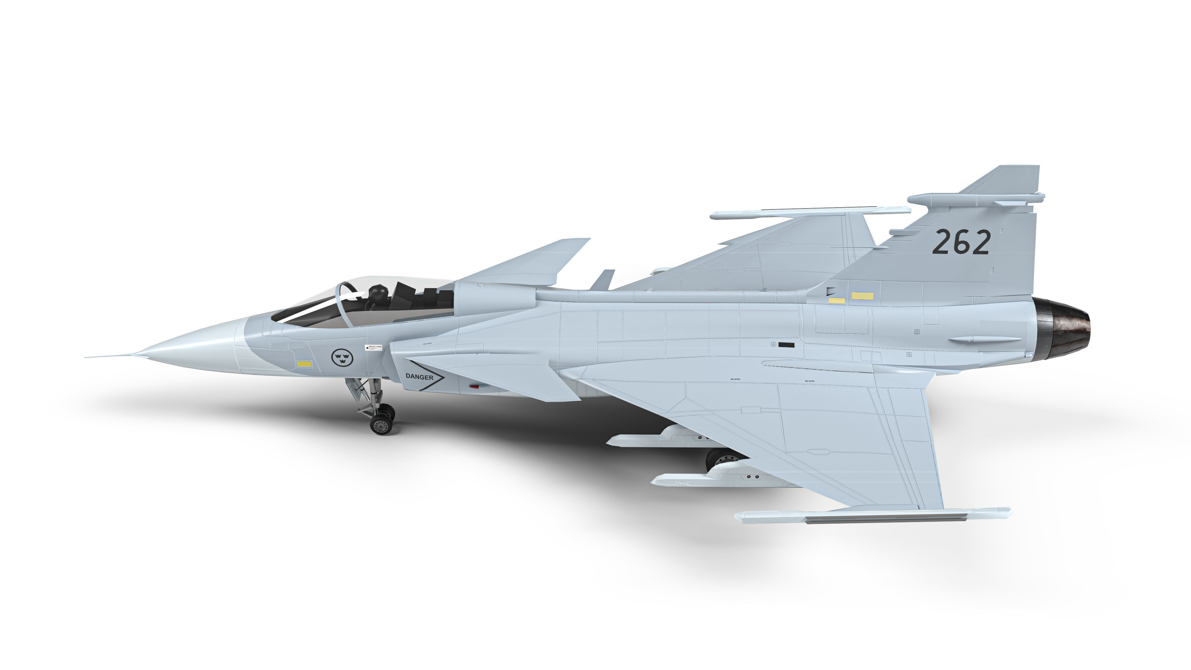 Saab JAS 39 Gripen Low-poly 3D model_10