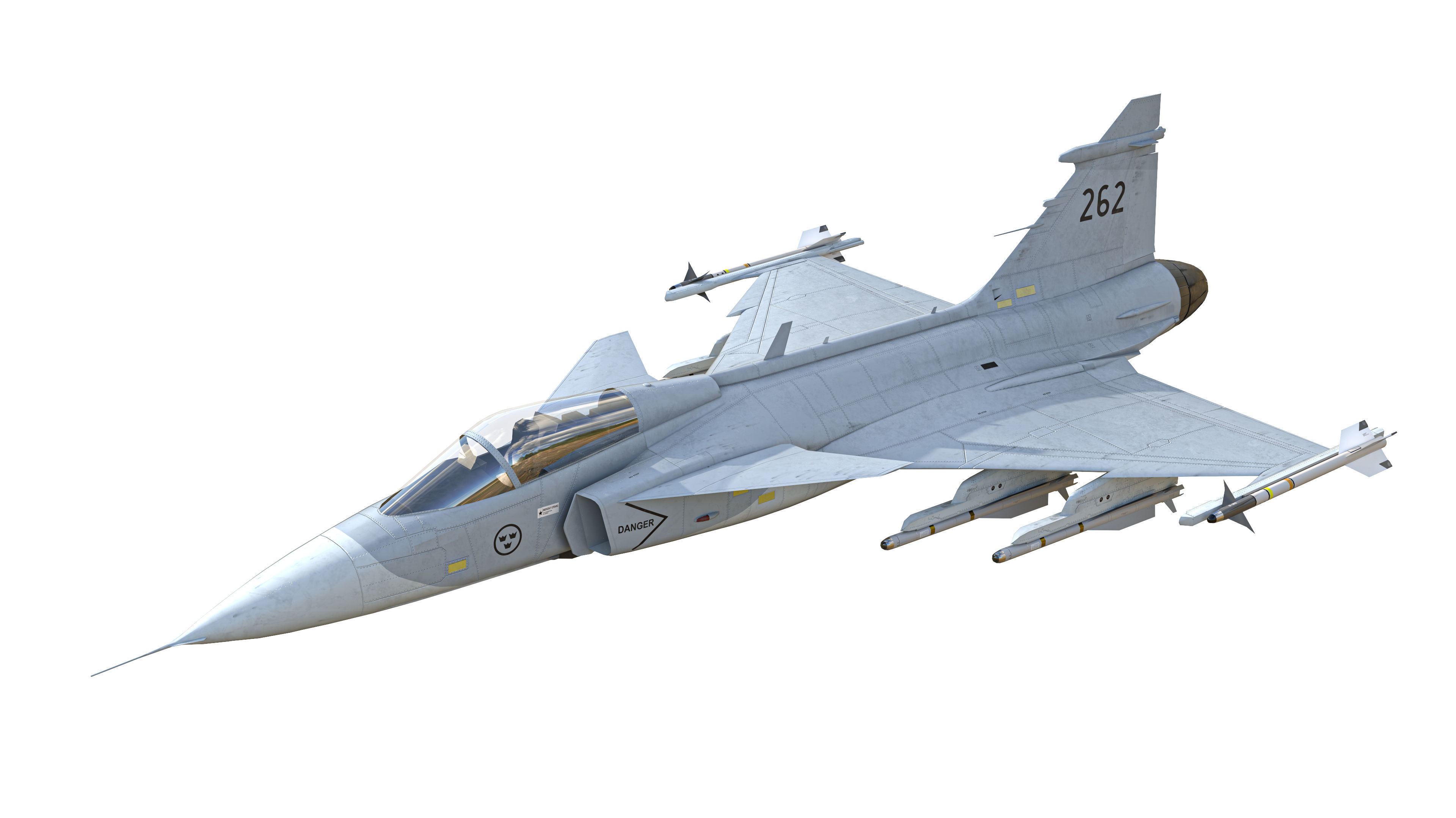 Saab JAS 39 Gripen Low-poly 3D model_4