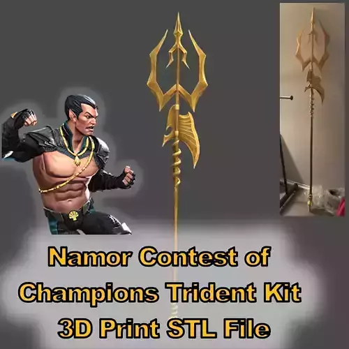 Namor Trident Replica 3D Print STL File 3D print model