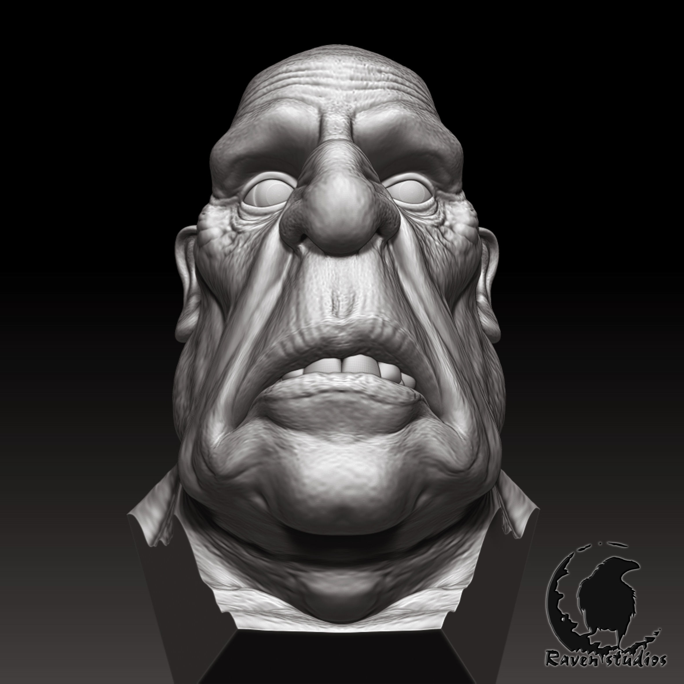 HD HEAD GIANT HEAD 3D print model_7