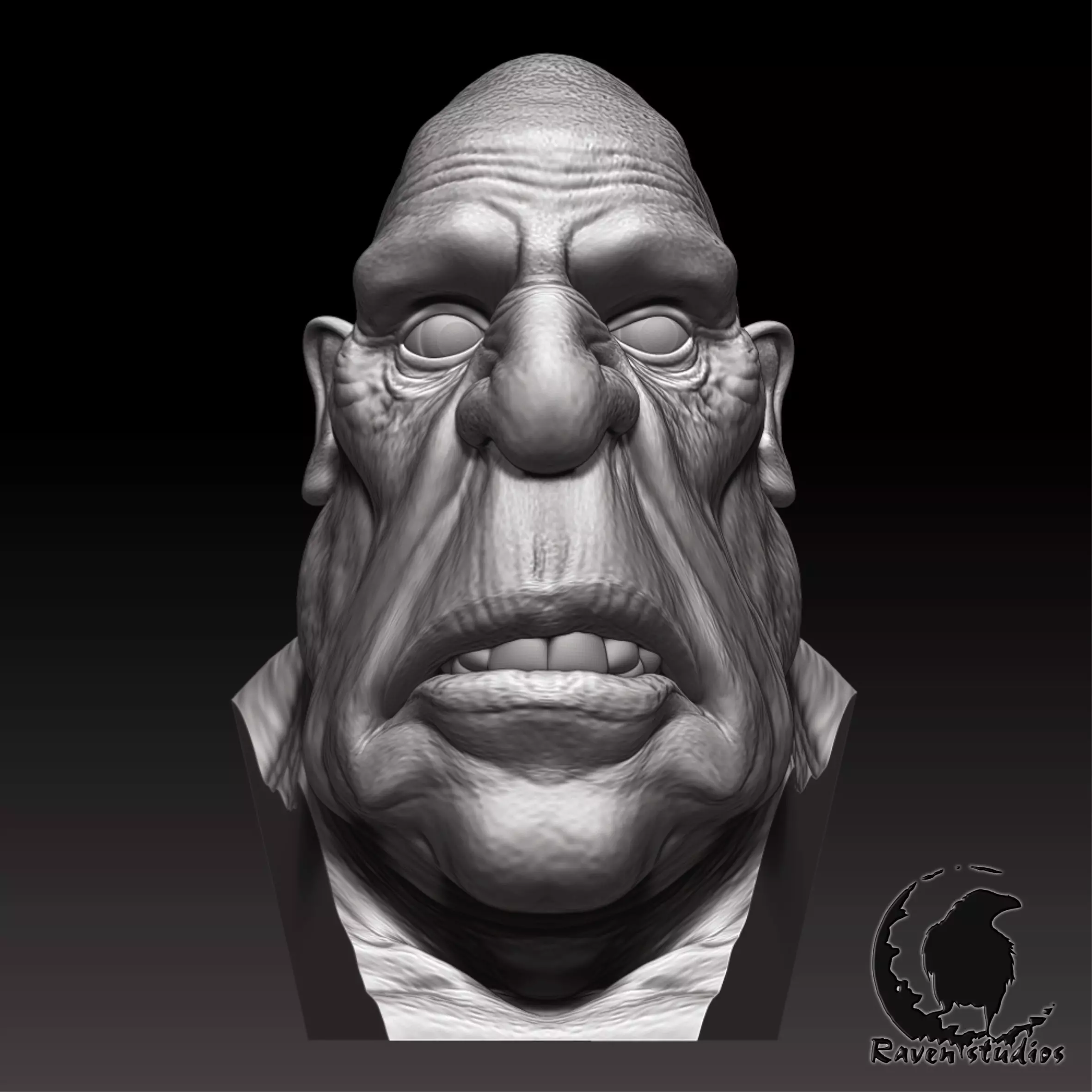 HD HEAD GIANT HEAD 3D print model_0