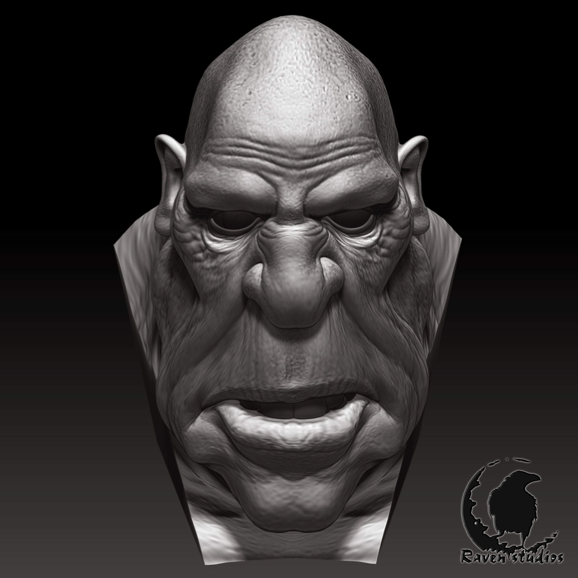 HD HEAD GIANT HEAD 3D print model_6