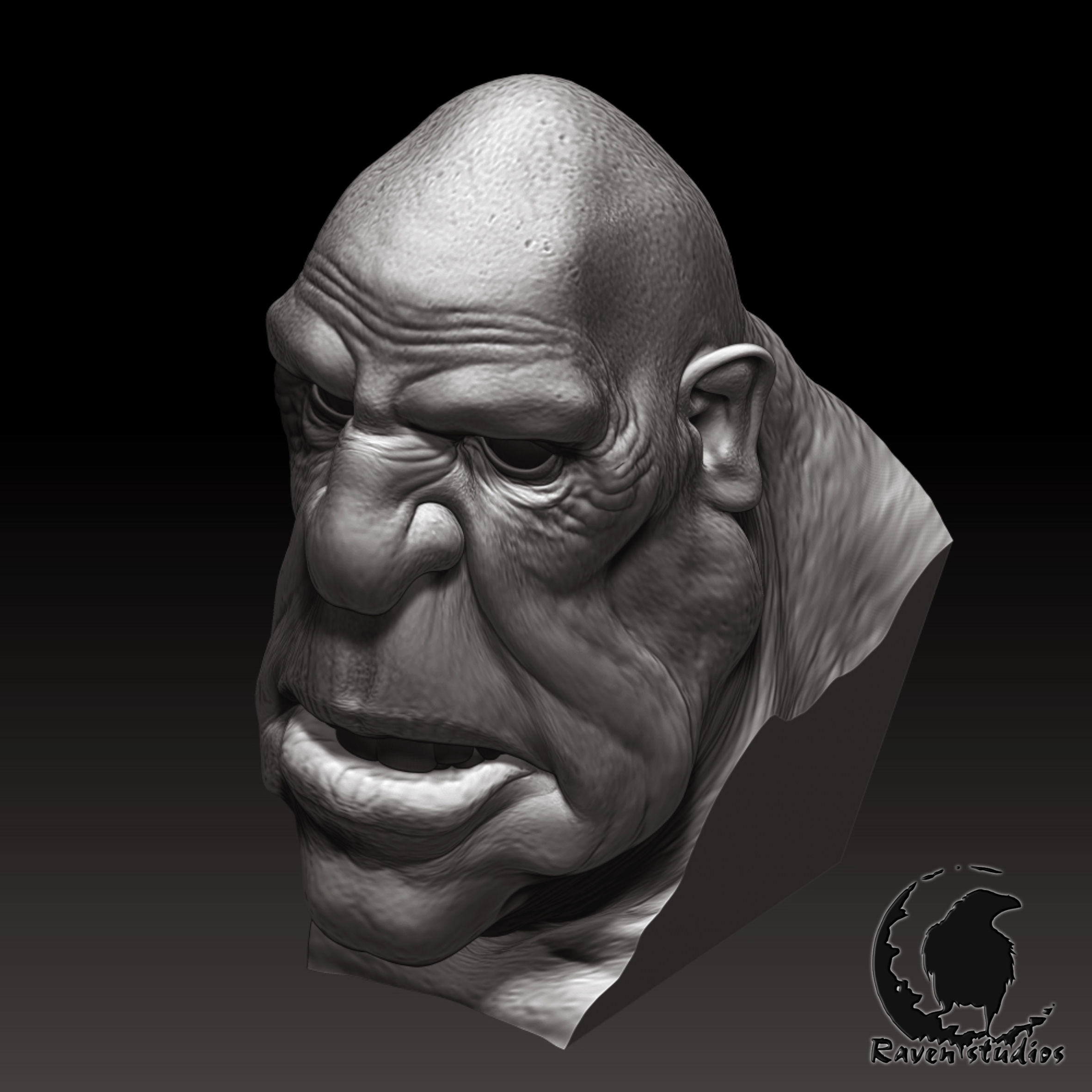 HD HEAD GIANT HEAD 3D print model_5