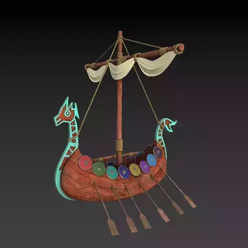 Viking ship cartoon