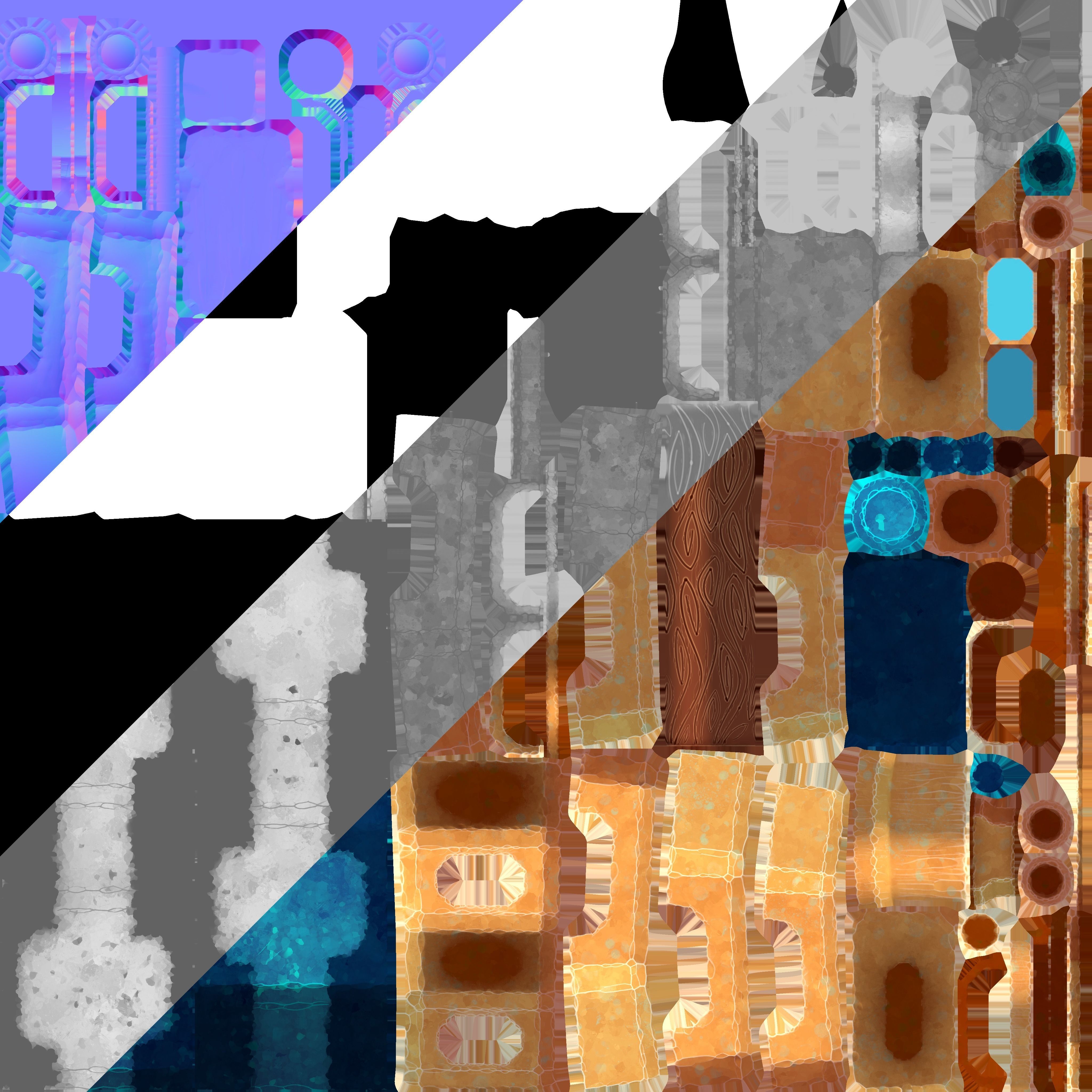 Game ready stylised hammer prop Low-poly 3D model_8