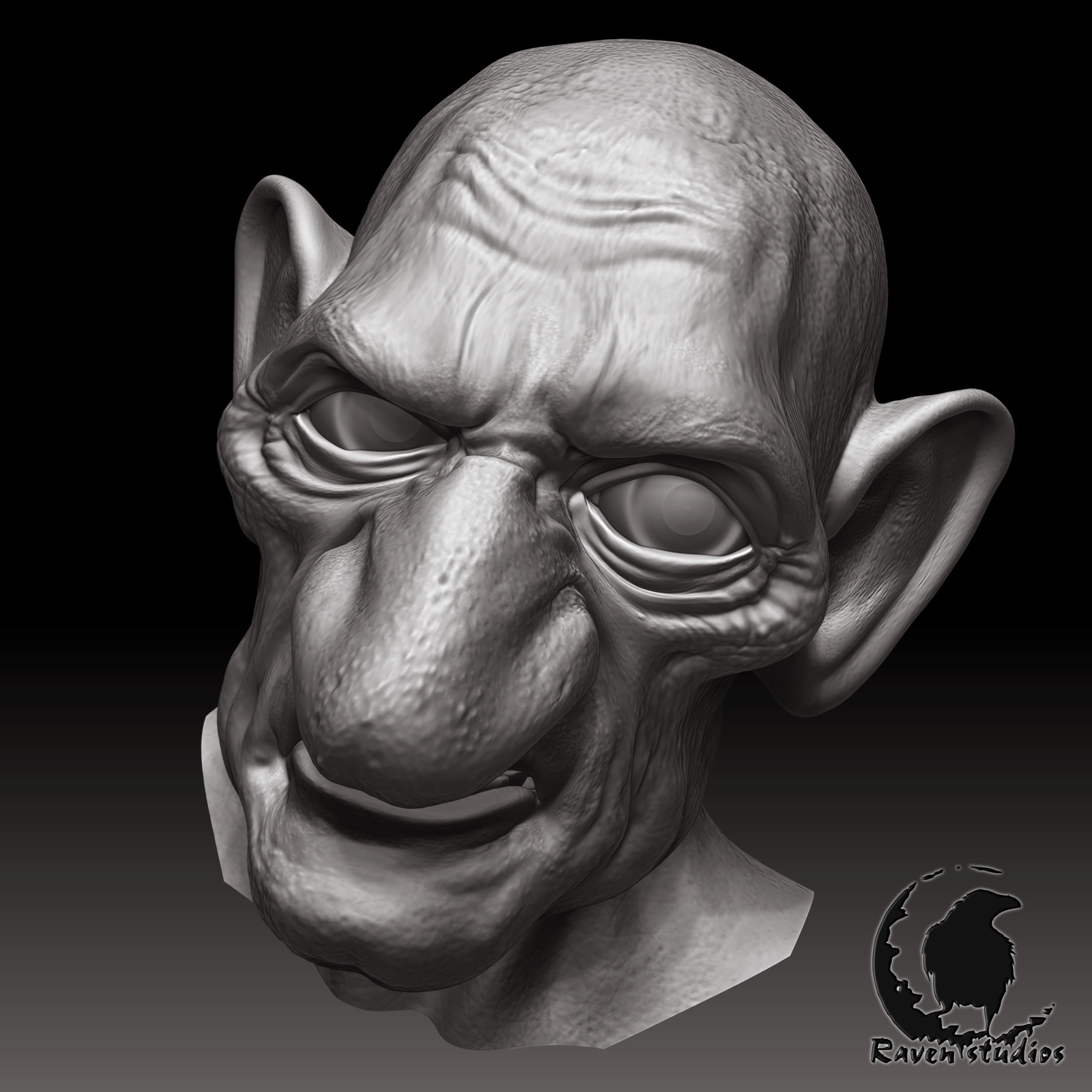 HD HEAD GNOME HEAD 3D print model_6