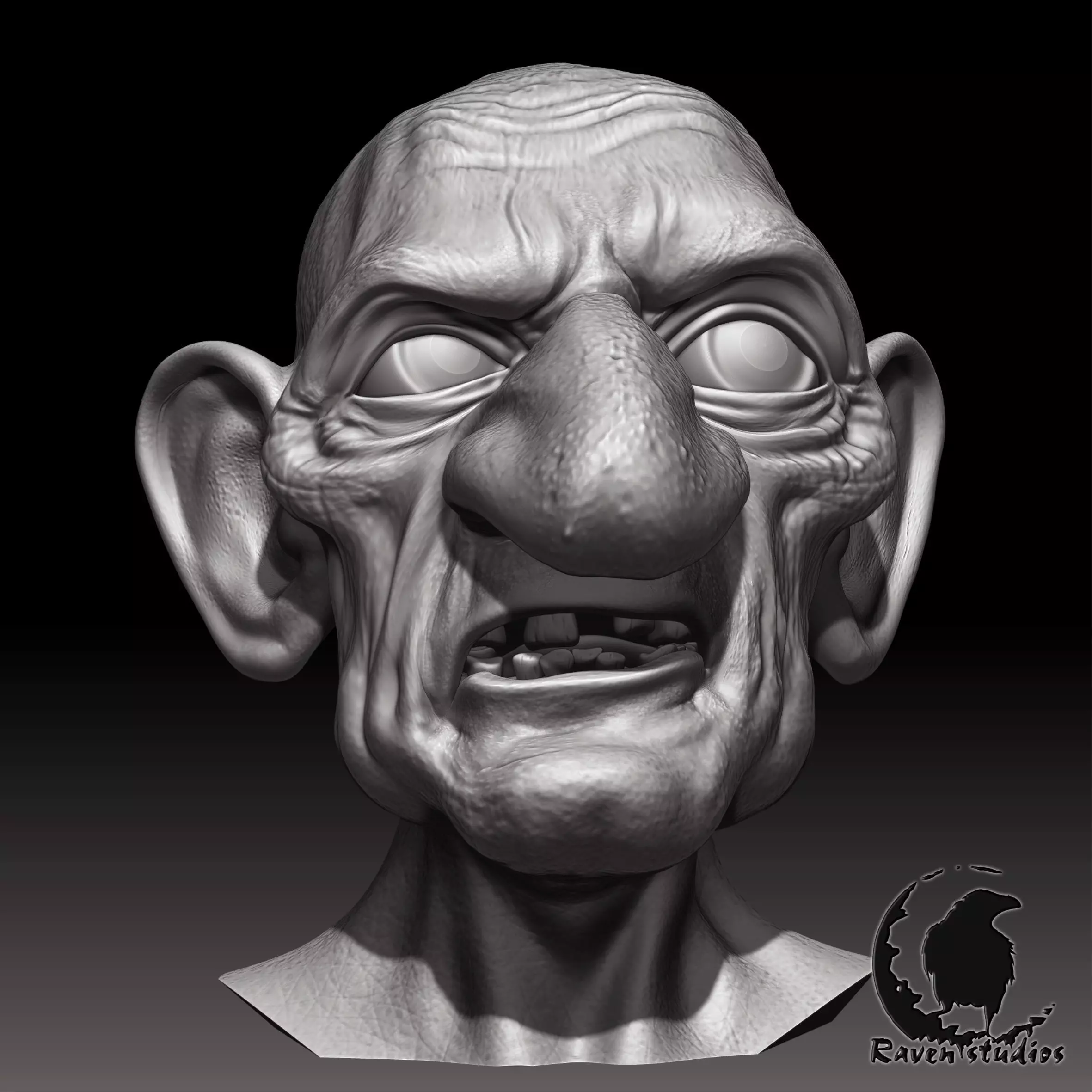 HD HEAD GNOME HEAD 3D print model_0