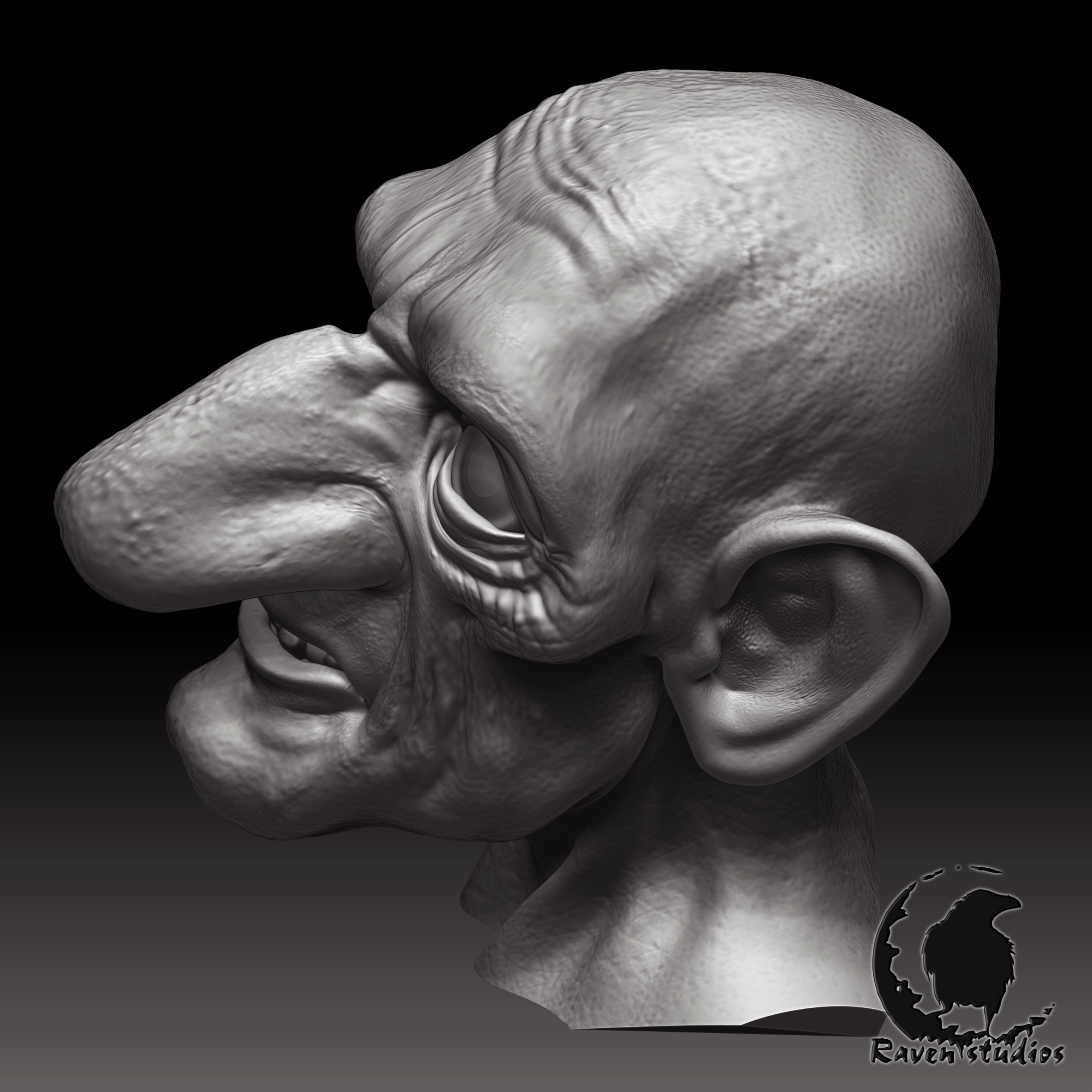 HD HEAD GNOME HEAD 3D print model_7