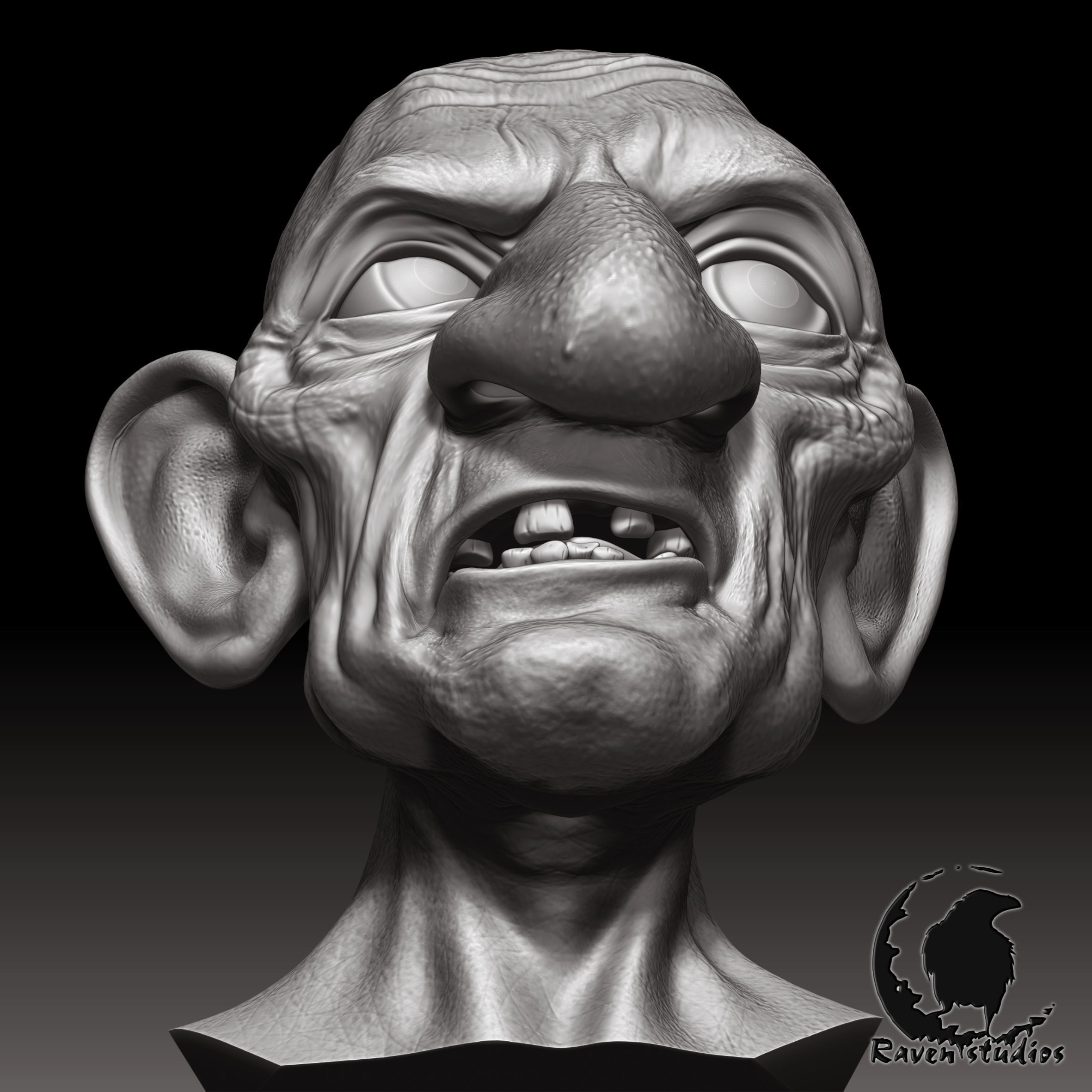 HD HEAD GNOME HEAD 3D print model_5
