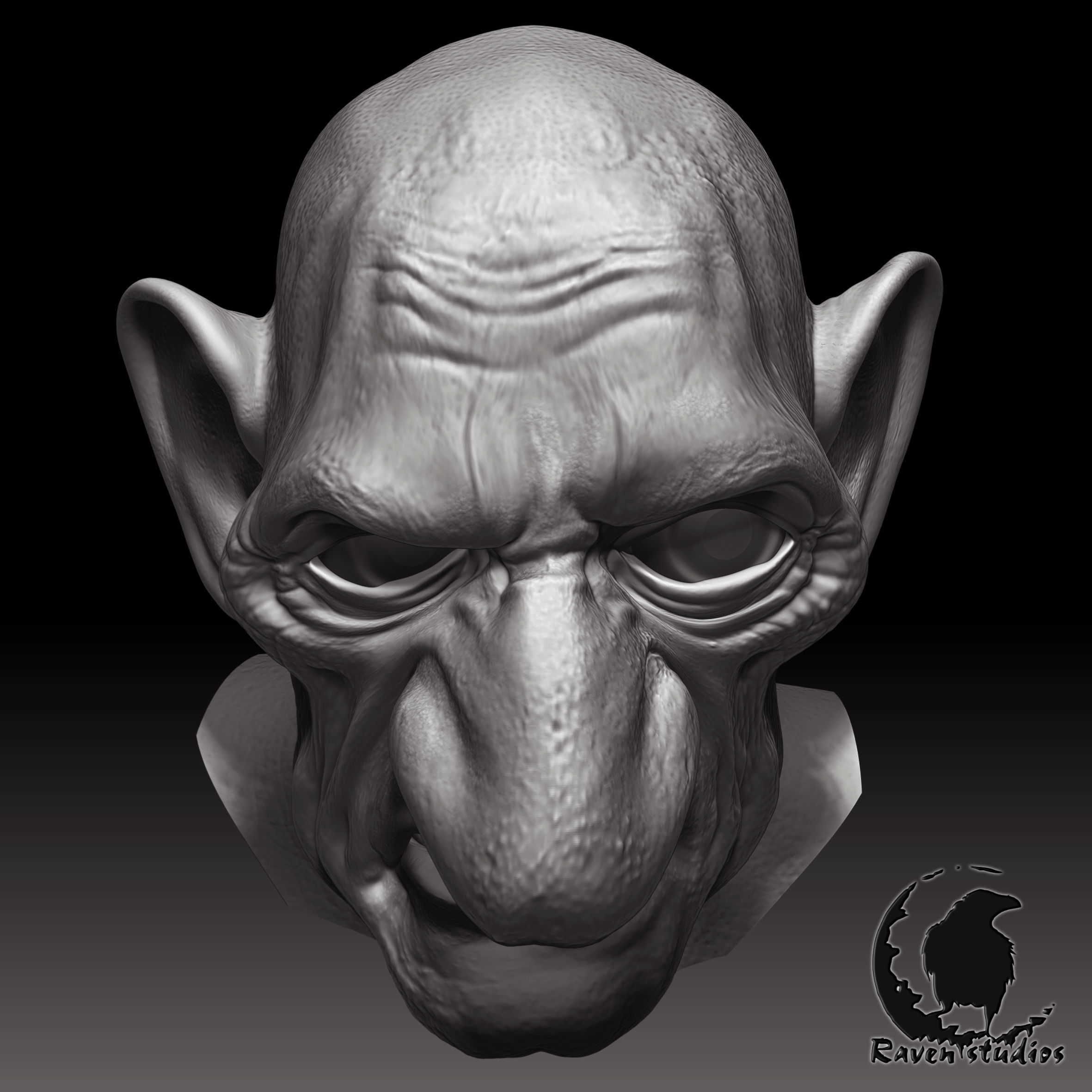 HD HEAD GNOME HEAD 3D print model_2