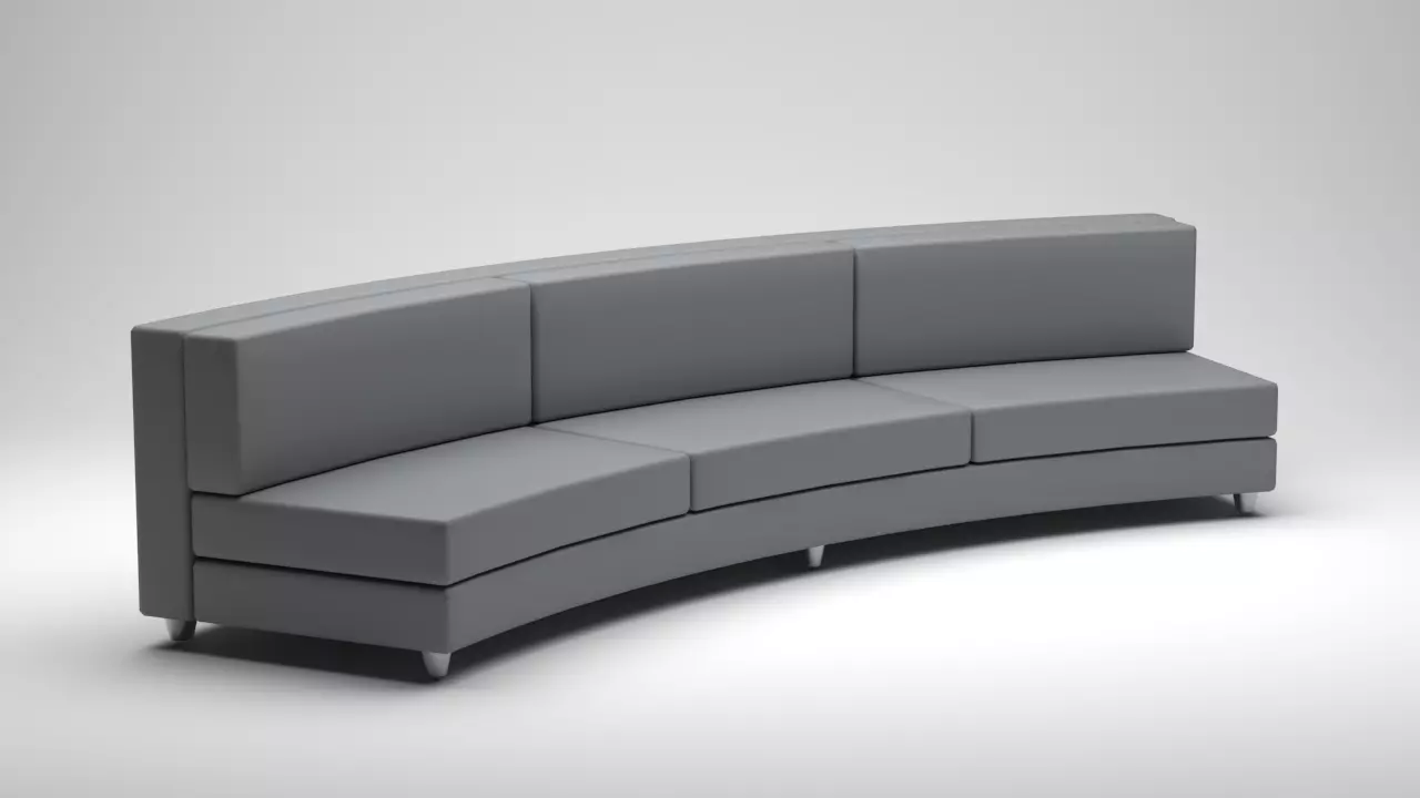 Curved Sofa 3D model_0