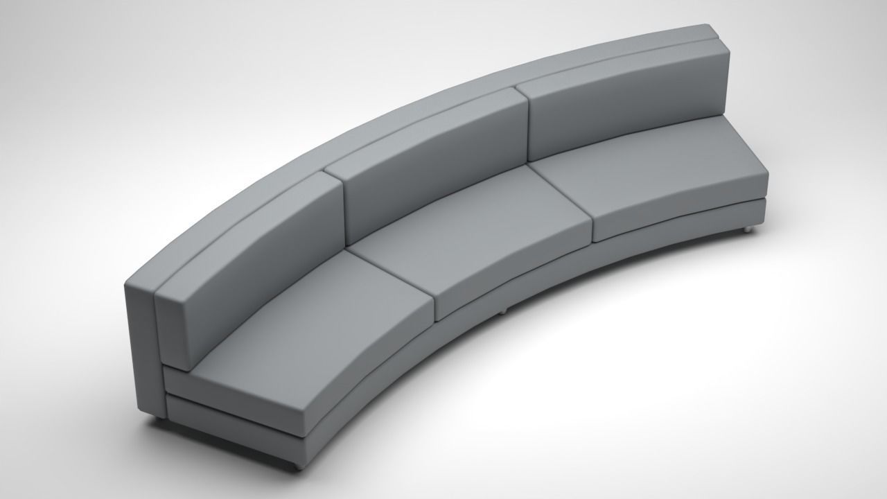 Curved Sofa 3D model_1