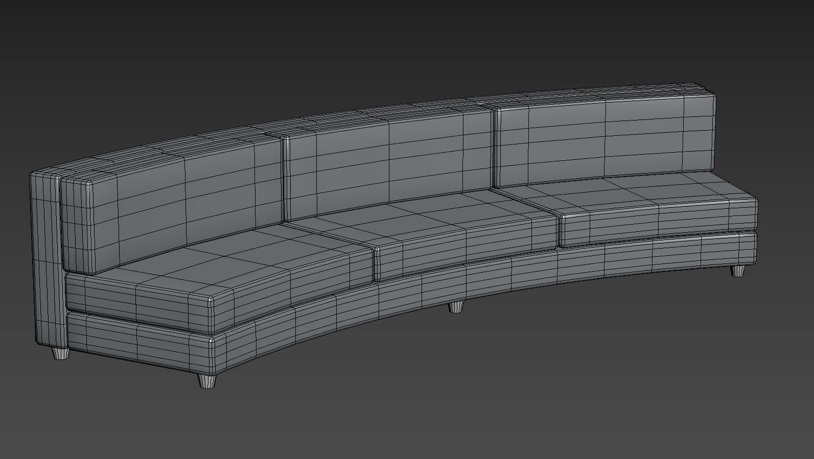 Curved Sofa 3D model_3