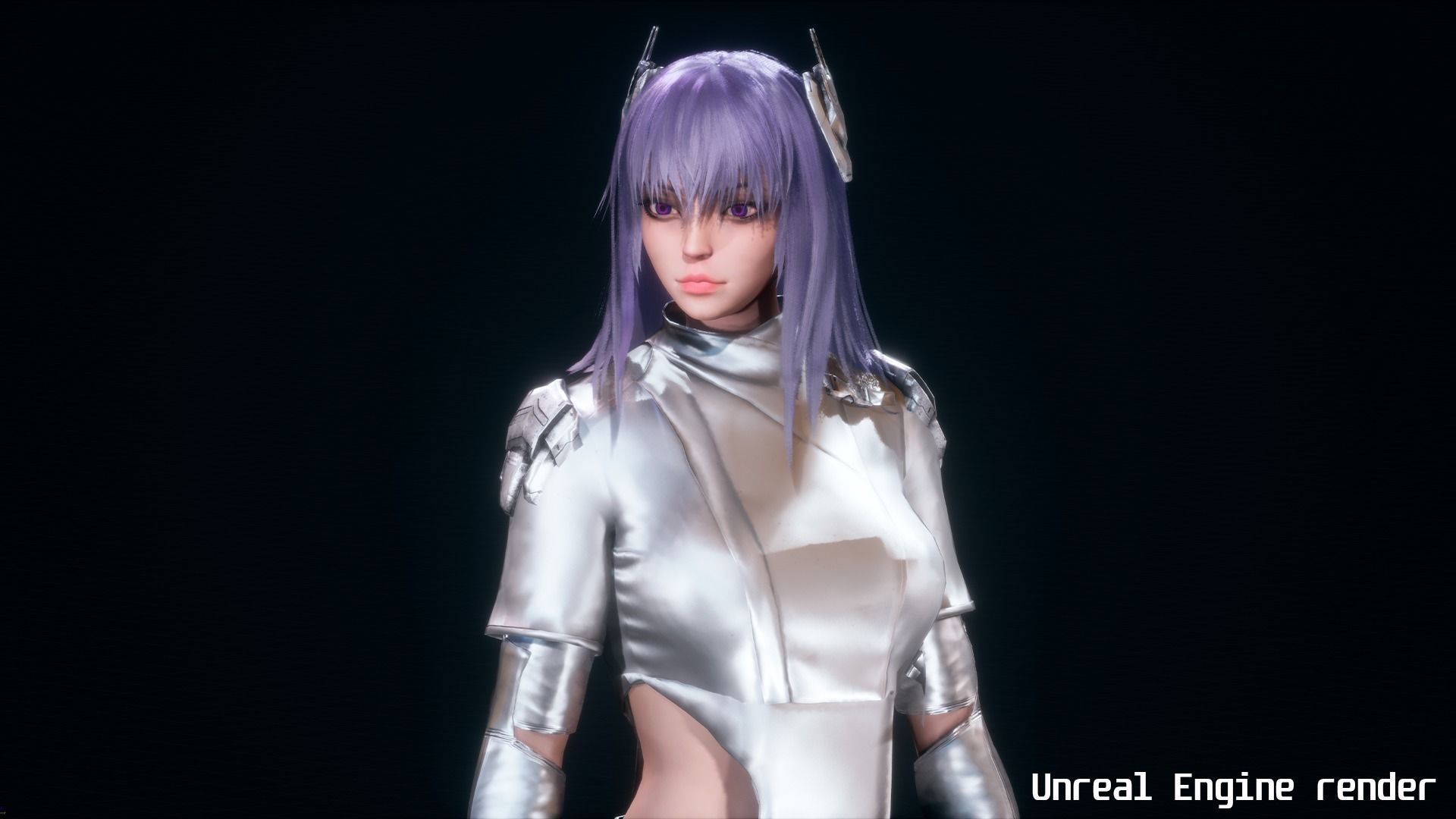 Samurai Girl Low-poly 3D model_14