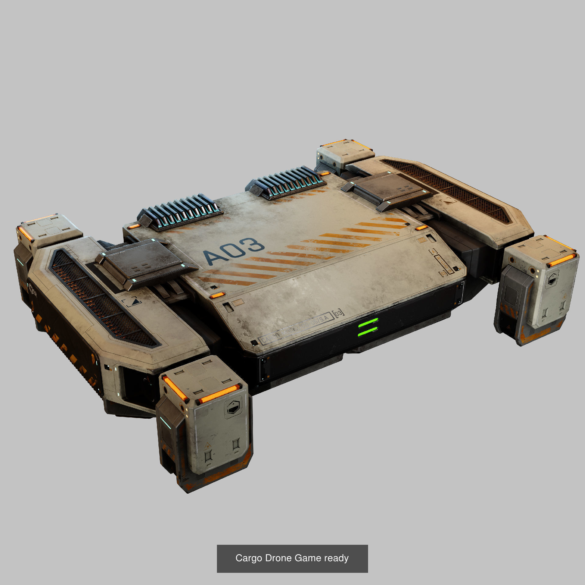 Game-ready sci-fi spaceships collection _7