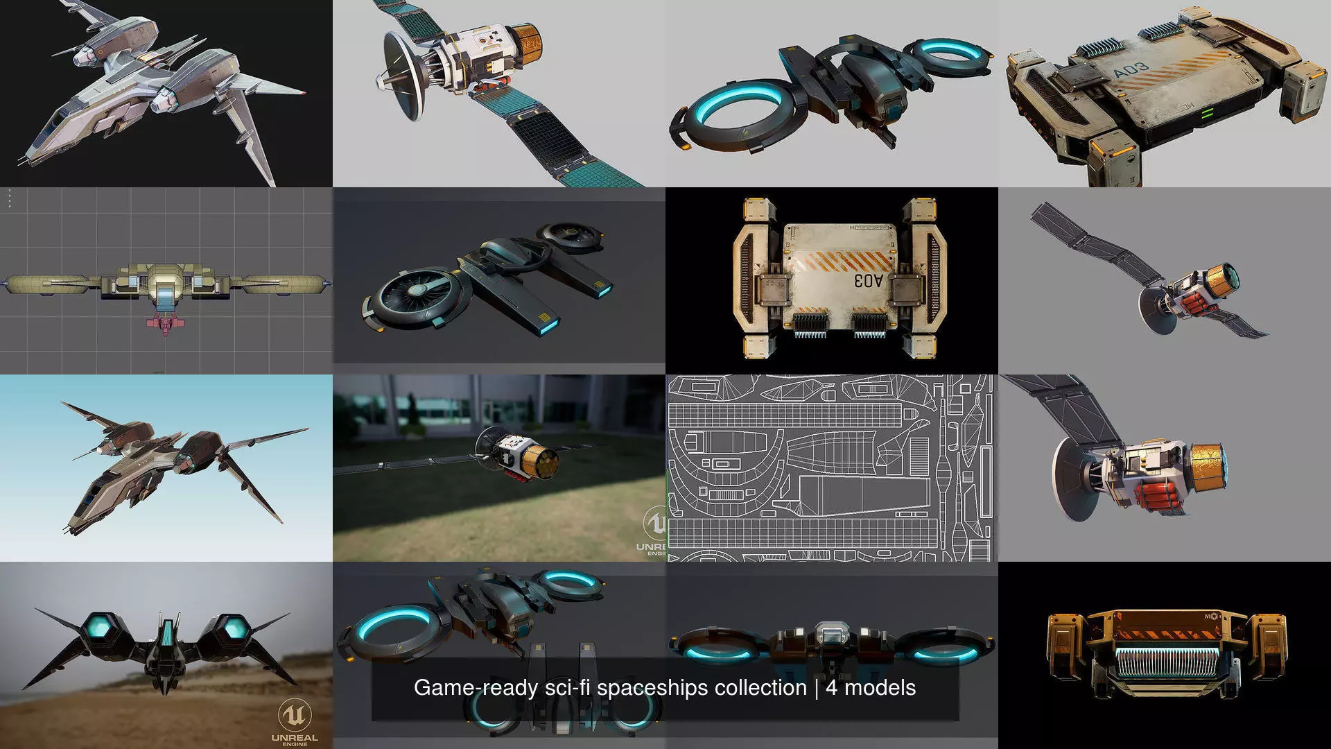 Game-ready sci-fi spaceships collection _0