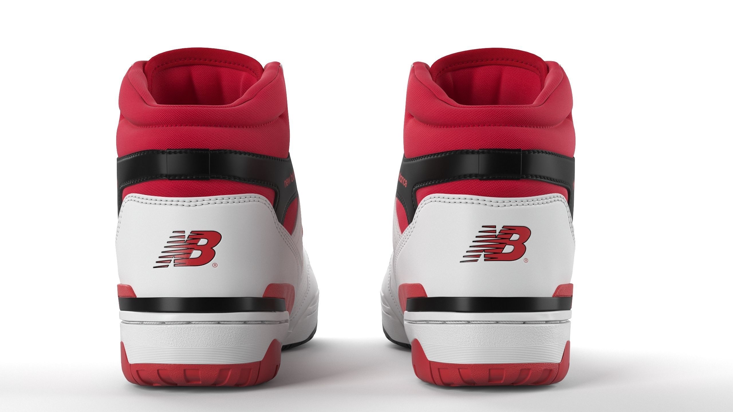 New balance 650 Red PBR Low-poly 3D model_6
