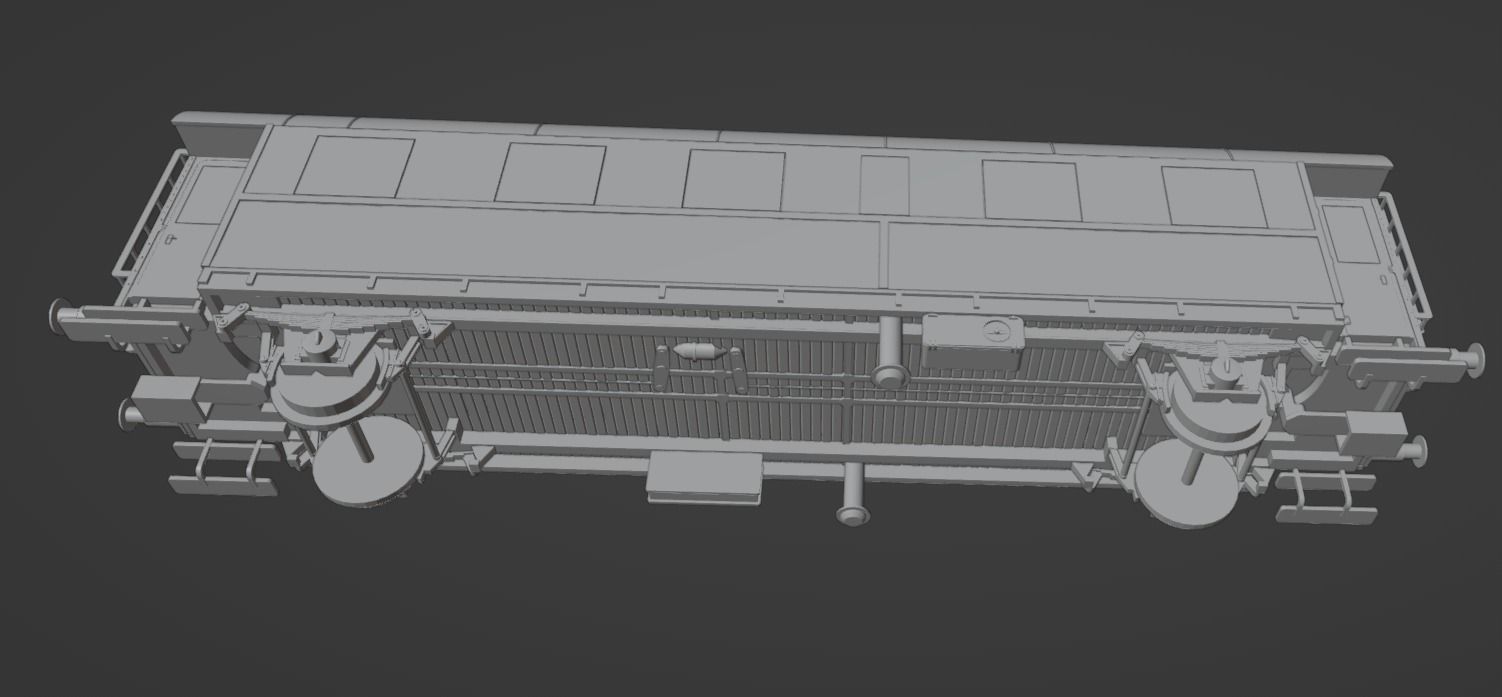 H0 1-87 scale passenger car Bi-29 Donnerbuechse 3D print model_4