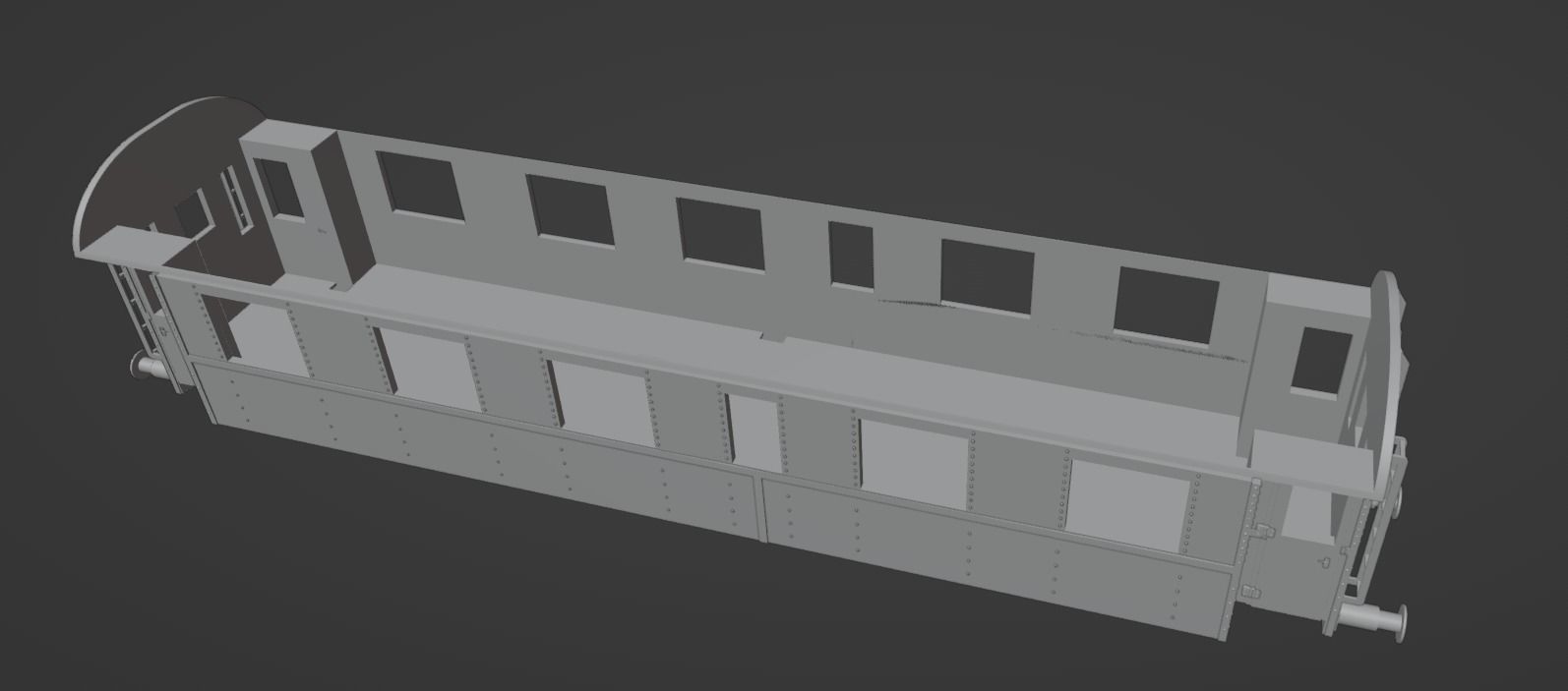 H0 1-87 scale passenger car Bi-29 Donnerbuechse 3D print model_11